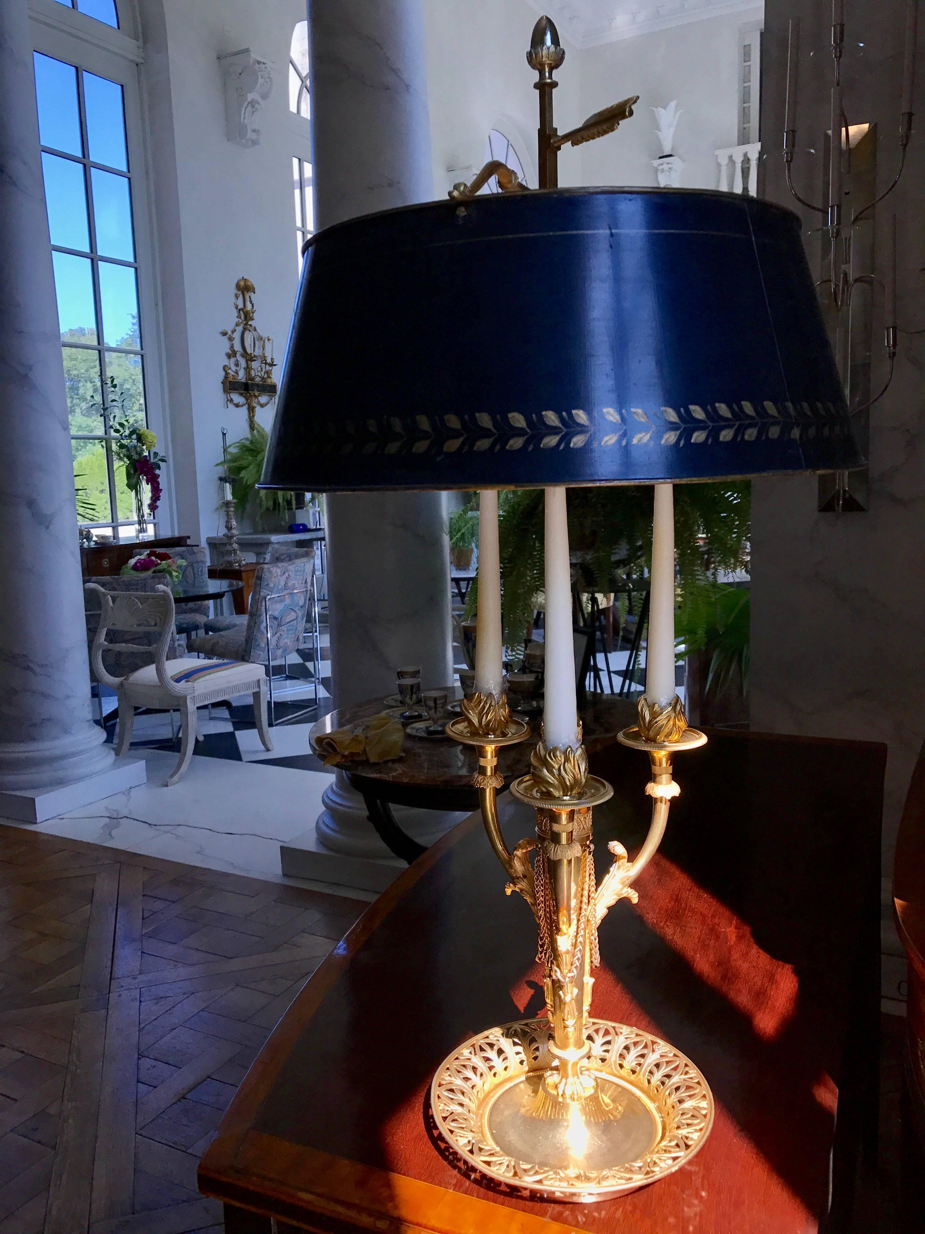 French Empire Bouillotte Lamp For Sale