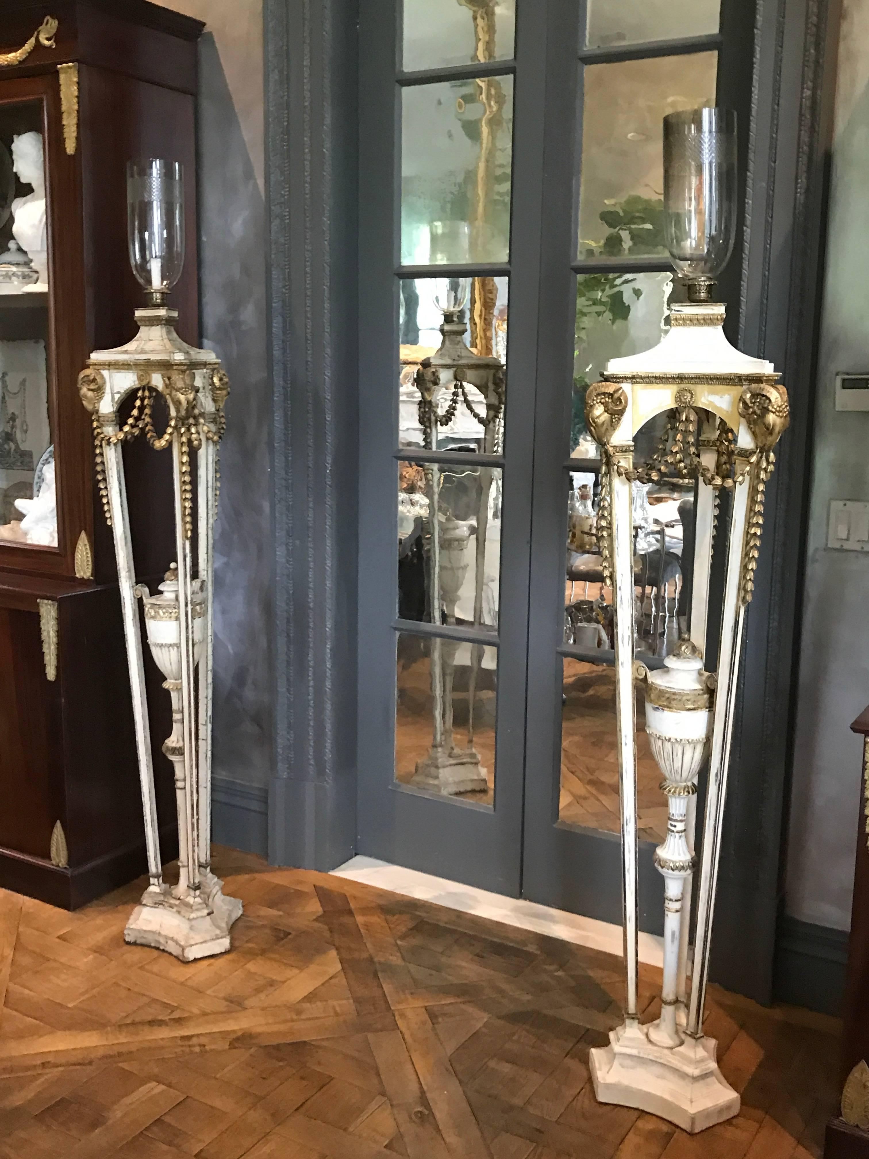 Adam Style Neoclassical Torchēres For Sale