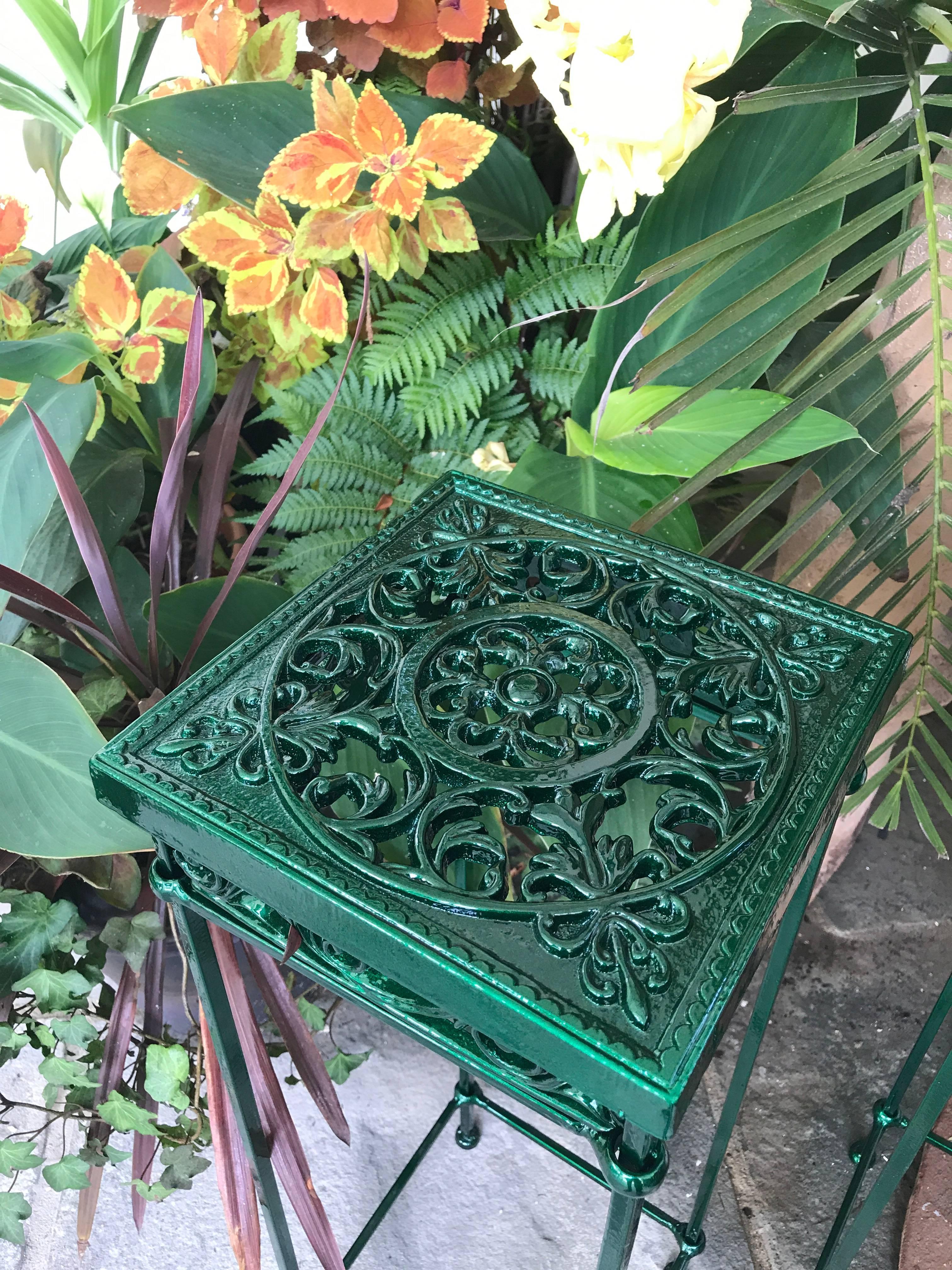 Victorian Pair of Cast Iron Plant Stands