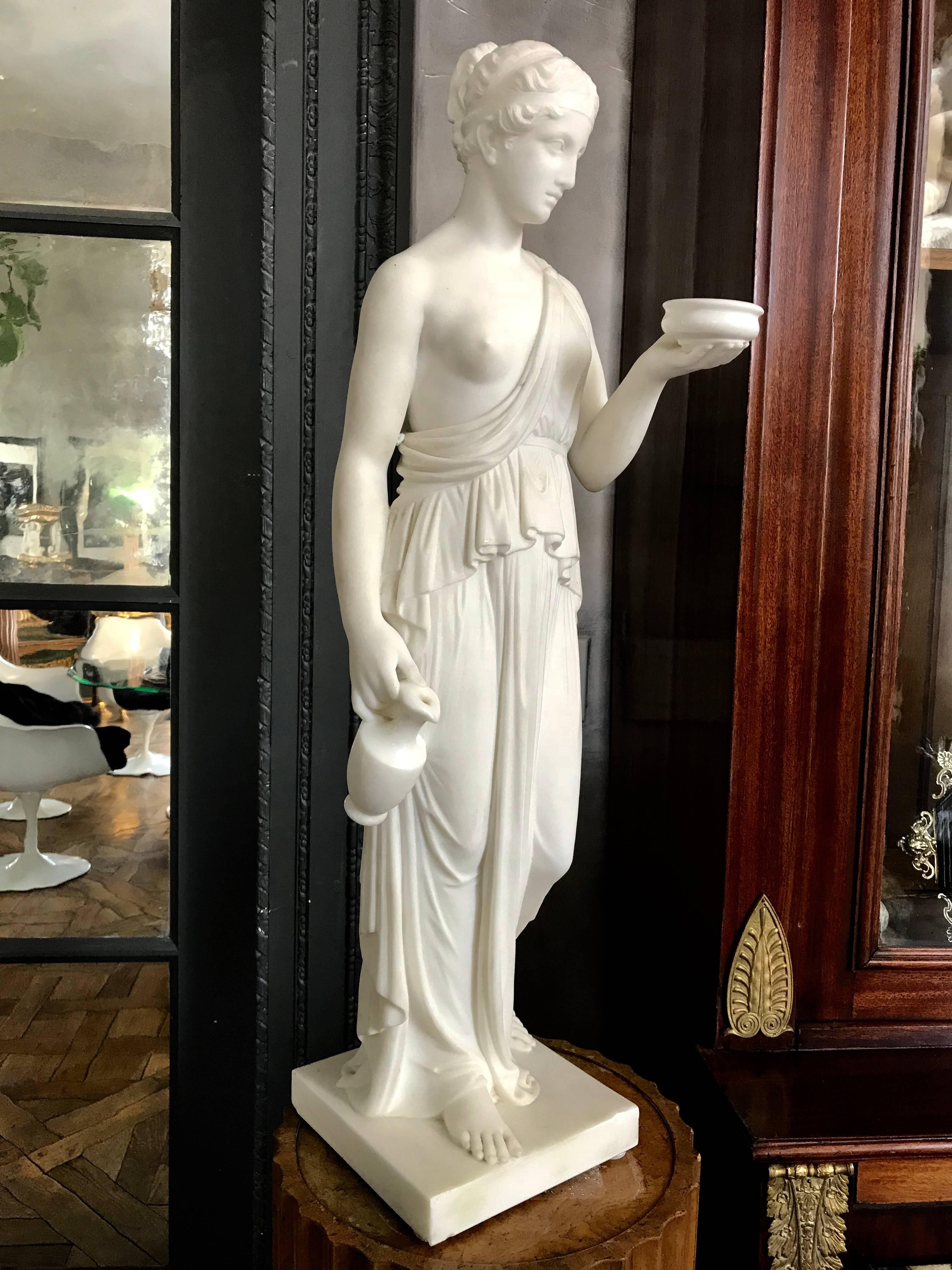 Neoclassical Marble Statue of Hebe