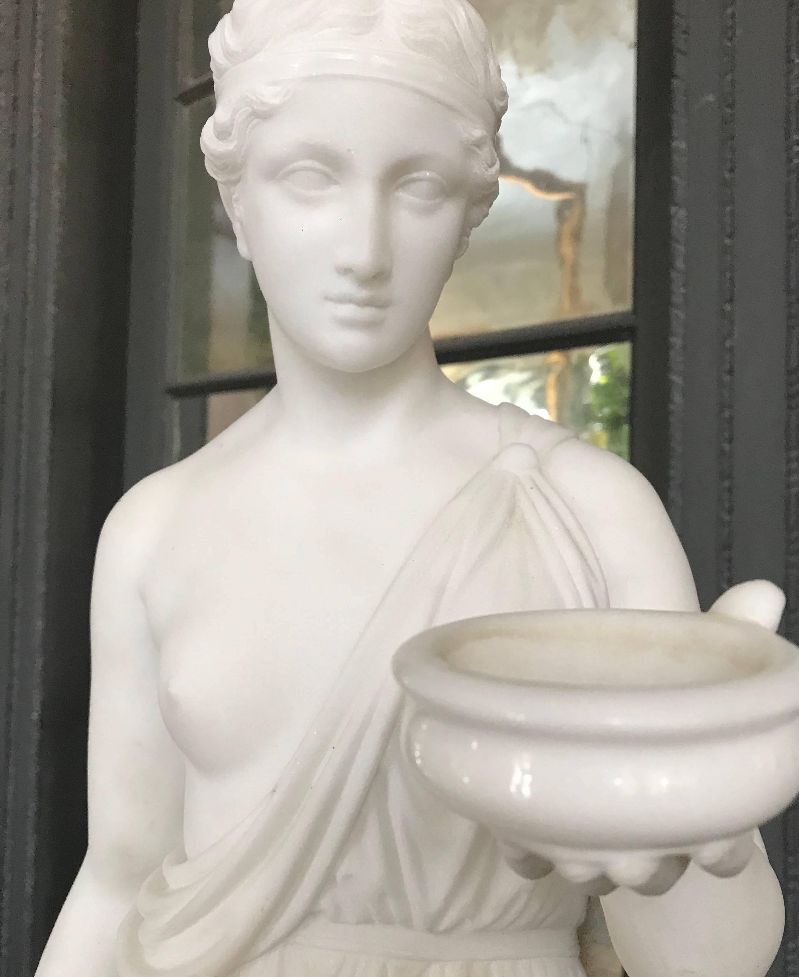 Marble Statue of Hebe In Good Condition In New Haven, CT