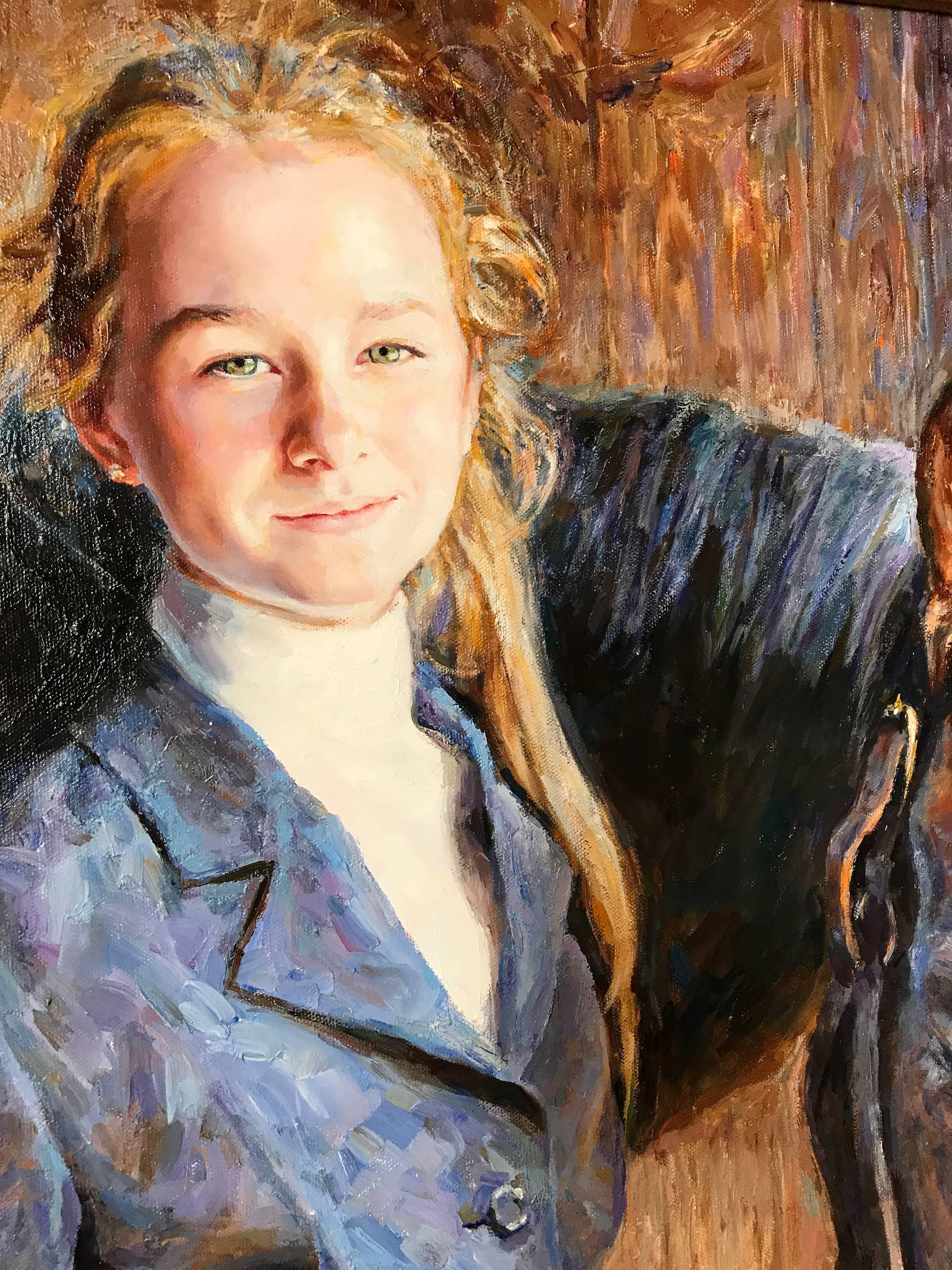 This is an example of a portrait Sergei Danilin did for a local Client. 
Have your portrait comissionned in a different motif. 
From St. Petersburg, Russia, one of the best portrait artists of our times Sergei Danilin captures to perfection the