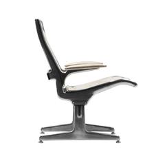 Eames for Herman Miller Tandem Sling Airport Chair in Cream Edelman Leather