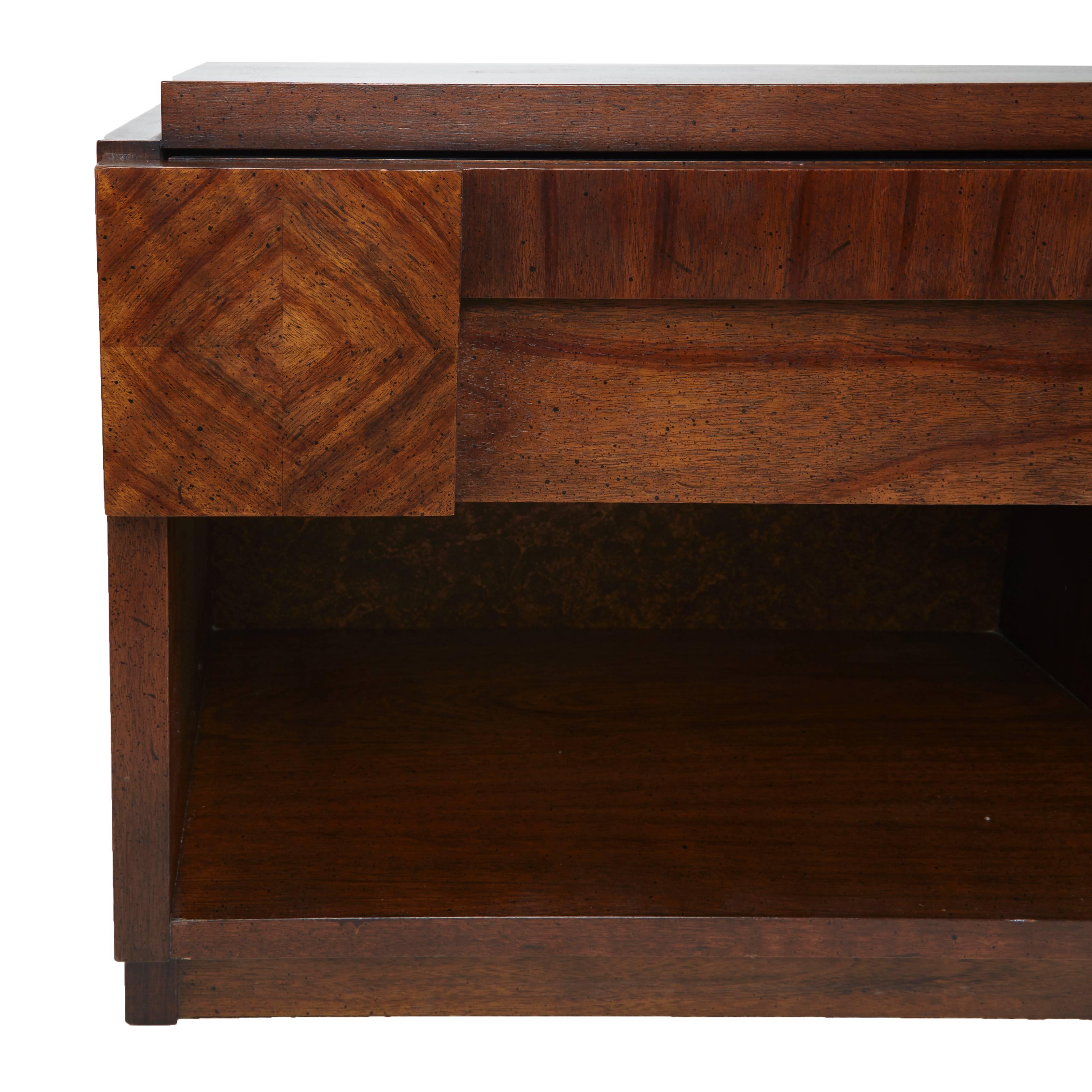 Mid-Century Modern Lane Brutalist Nightstand or End Table