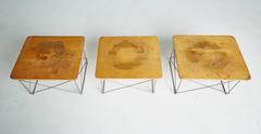 1950s Birch LTR Tables by Eames for Herman Miller, Early Production, Signed