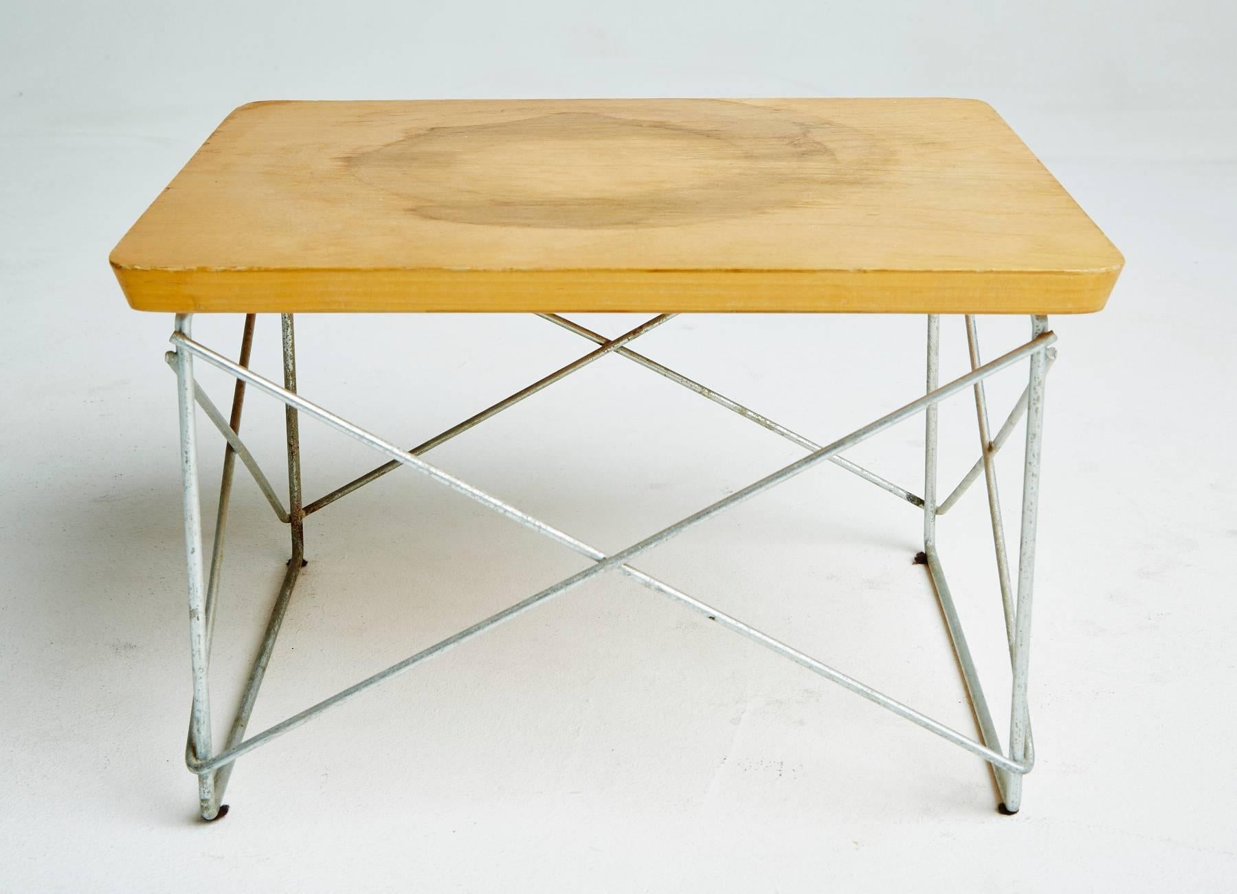 Mid-Century Modern 1950s Birch LTR Tables by Eames for Herman Miller, Early Production, Signed