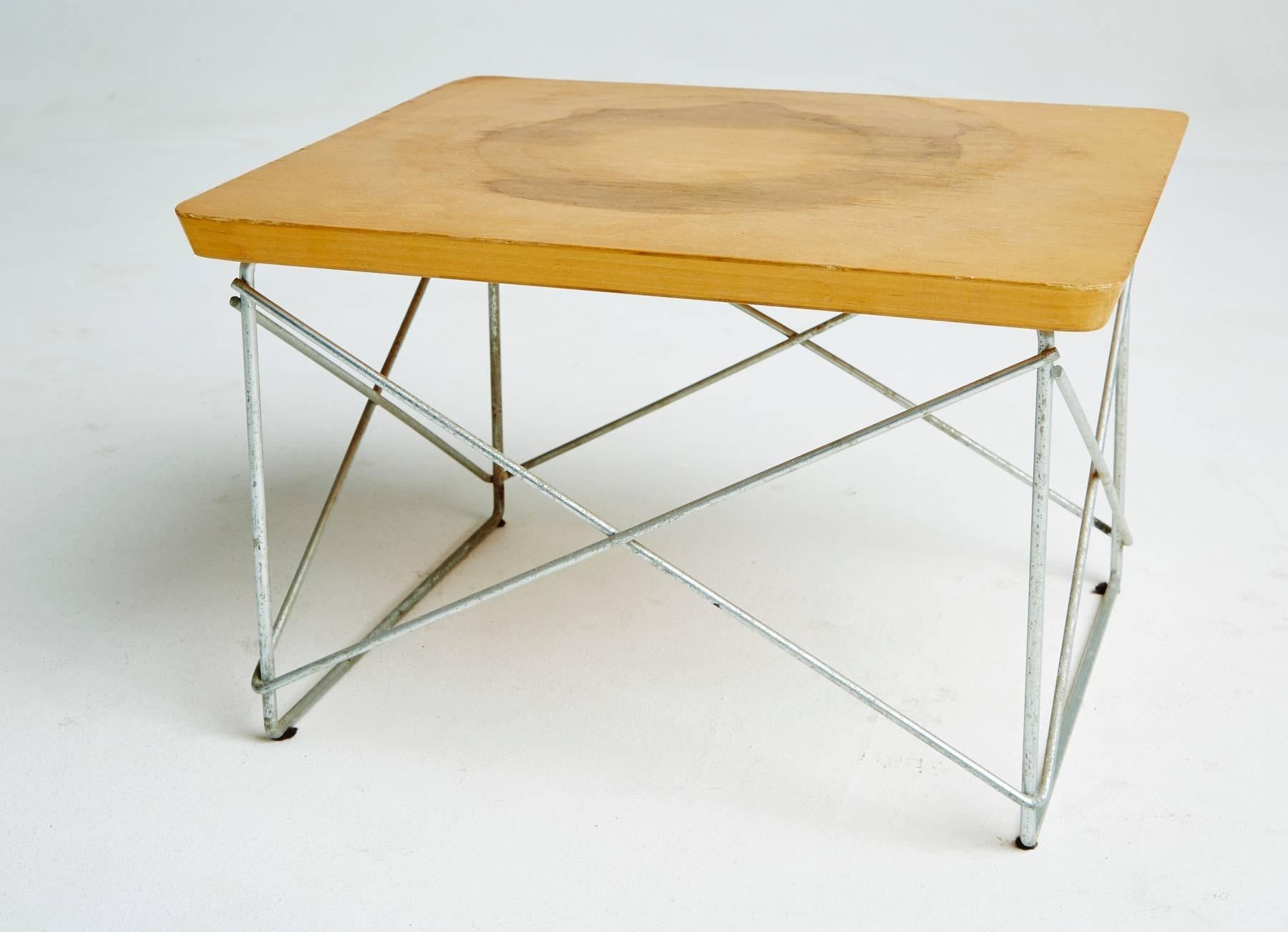 American 1950s Birch LTR Tables by Eames for Herman Miller, Early Production, Signed