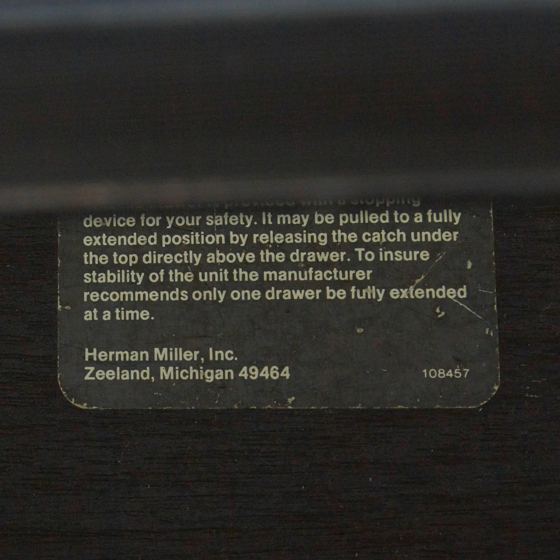 Mid-Century Modern Exotic Zebrawood Desk by Peter Protzman for Herman Miller
