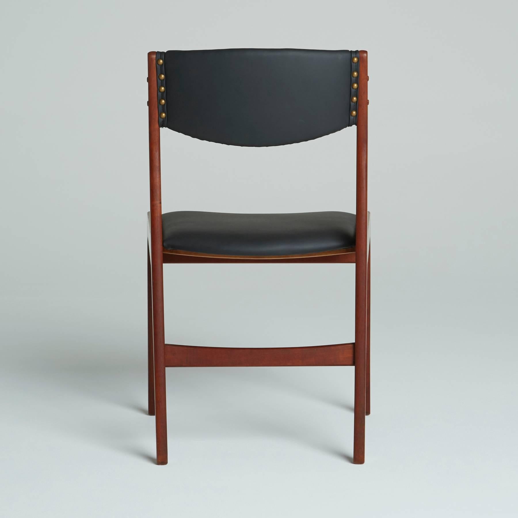 Mid-20th Century Set of Four Danish Modern Dining Chairs by Illums Bolighus