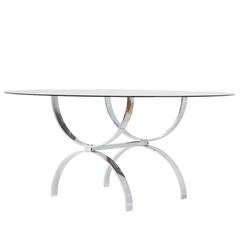 Used *ON SALE* Pace Style Glass and Chrome Coffee or Cocktail Table