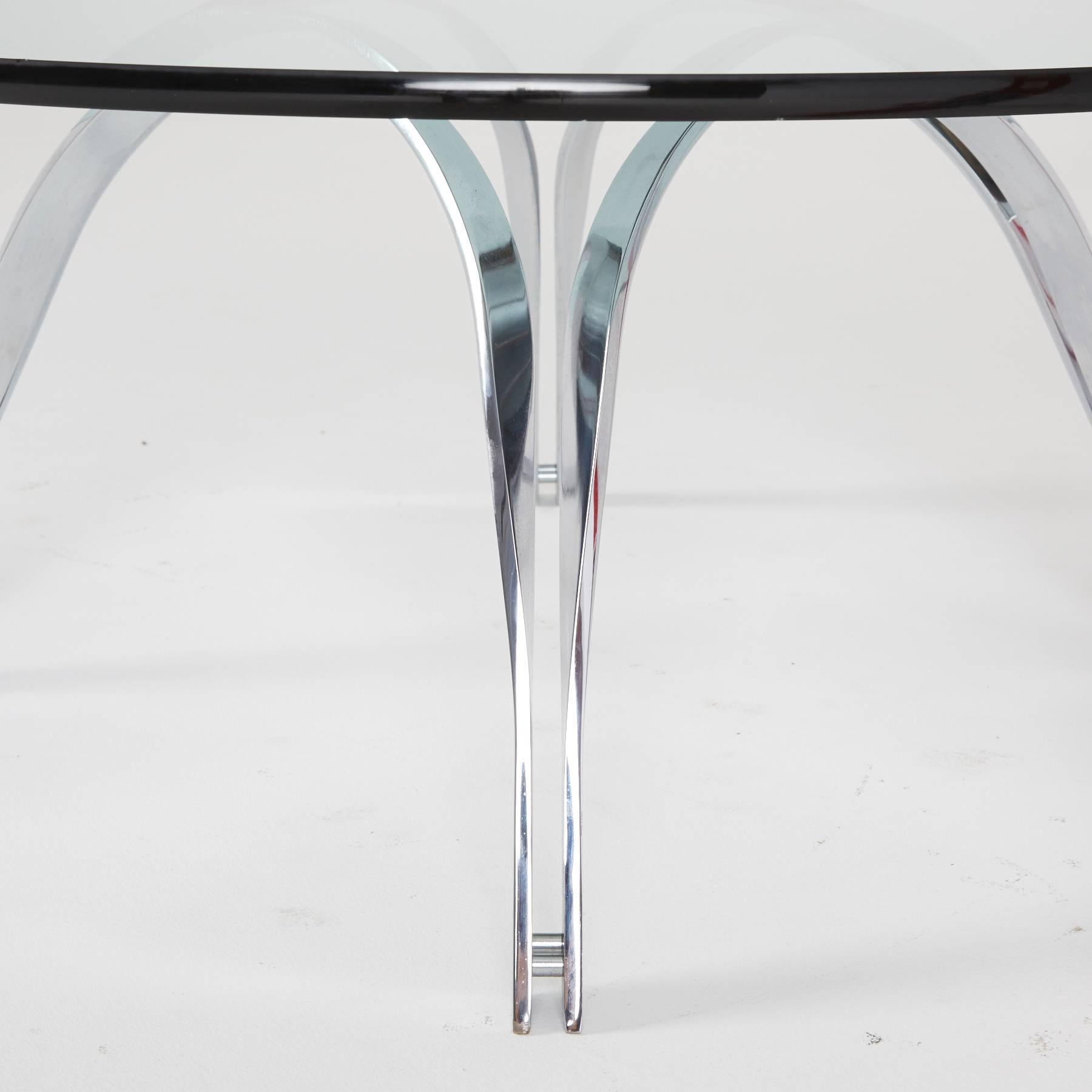 Late 20th Century 1970s Sculptural Chrome Roger Sprunger Style Coffee Table by Tri-Mark