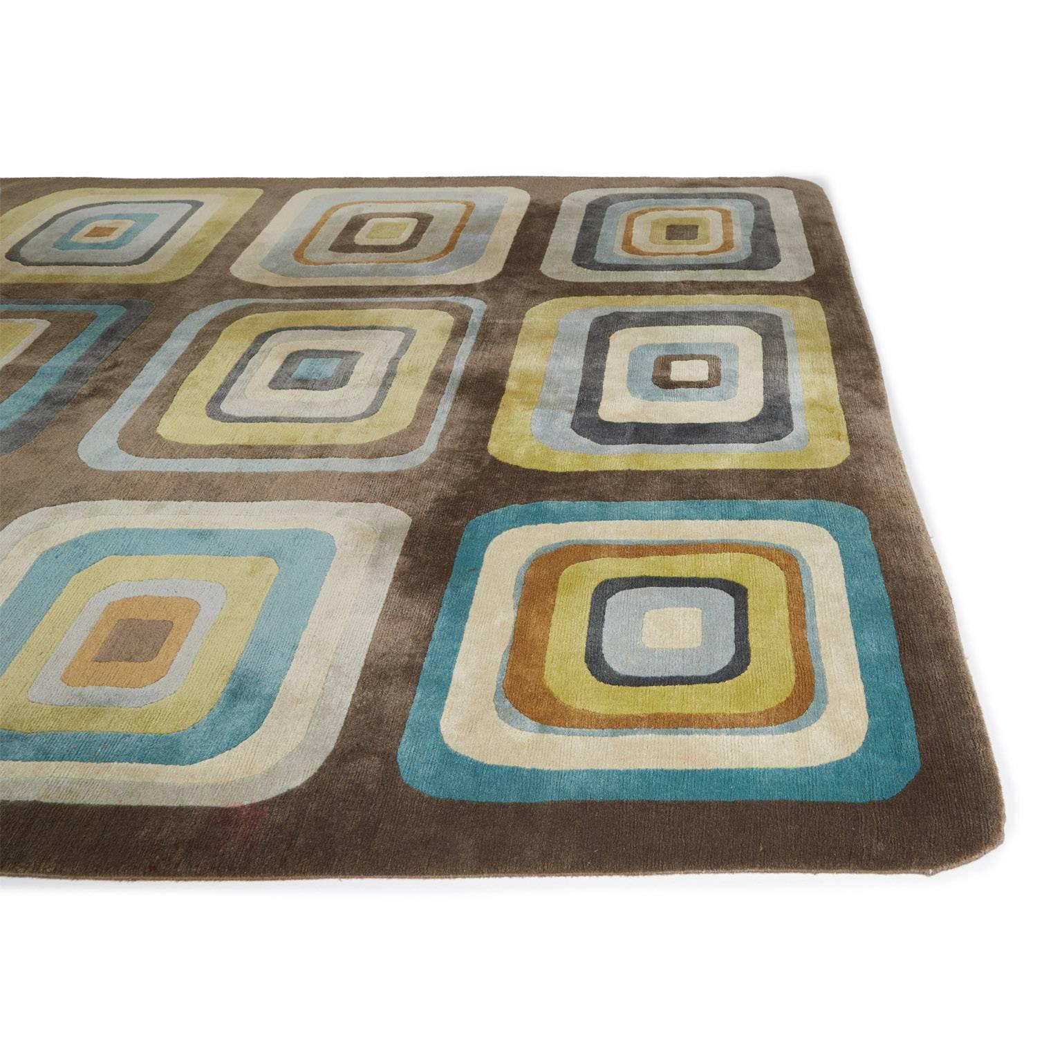 Mid-Century Modern Angela Adams Geometric Custom Designed Wool Area Rug