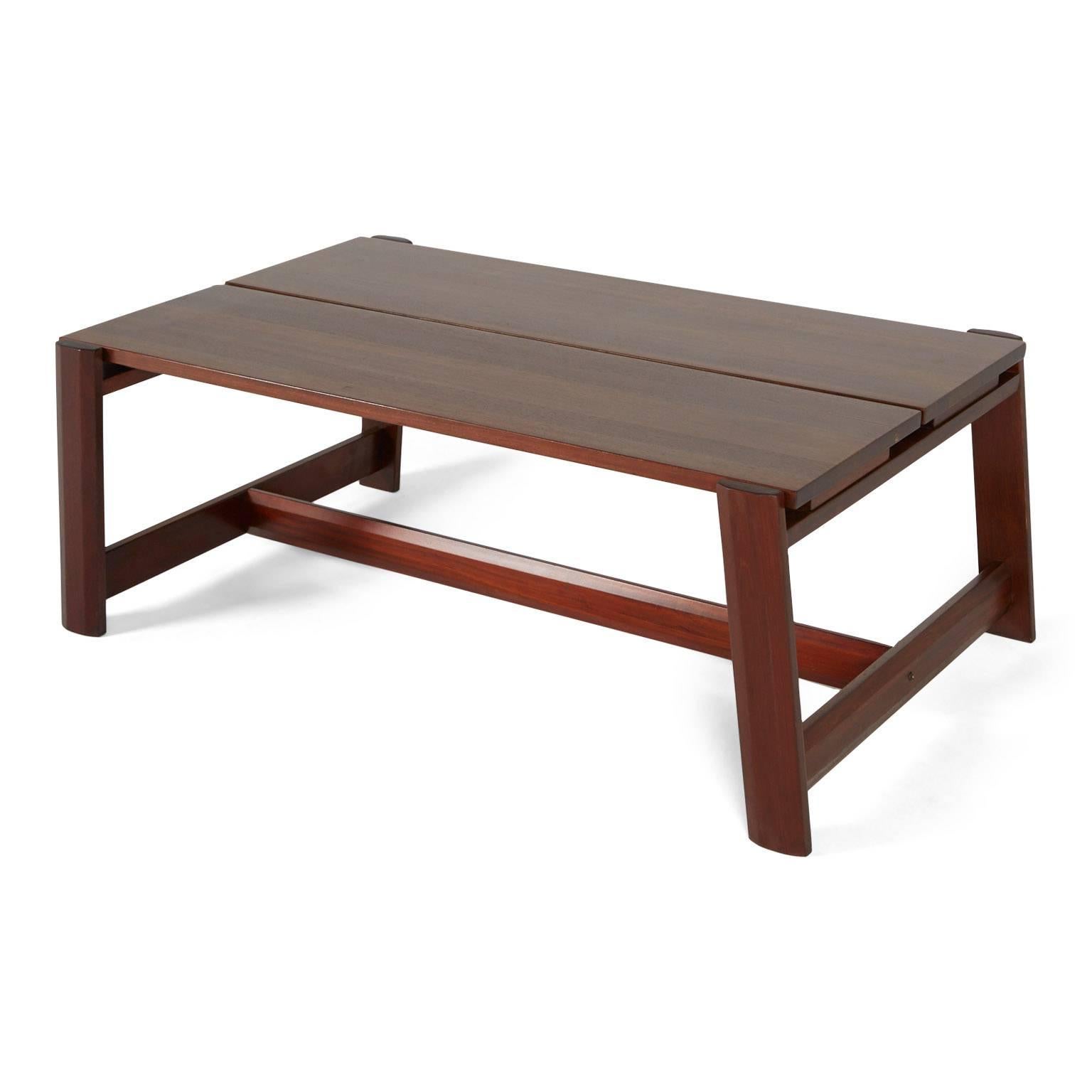 Sergio Rodrigues Large Mahogany Coffee Table for OCA Brazil 2