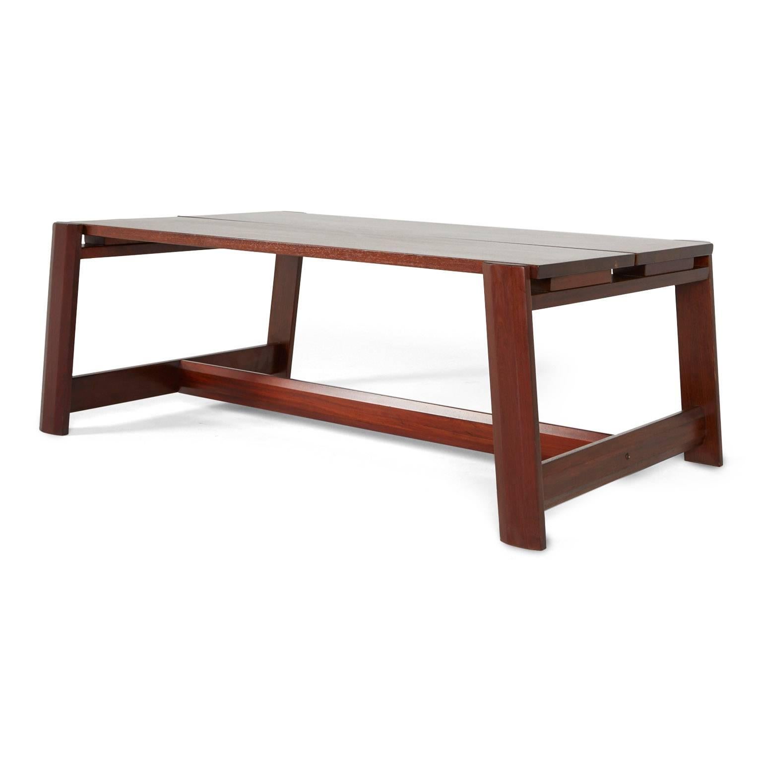 Sergio Rodrigues Large Mahogany Coffee Table for OCA Brazil 3