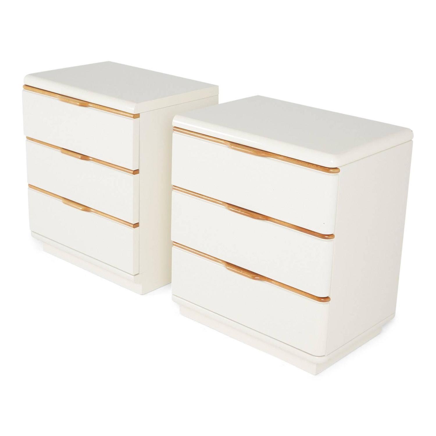 Lane Five-Piece Cream Lacquered Bedroom Set, circa 1970s ...
