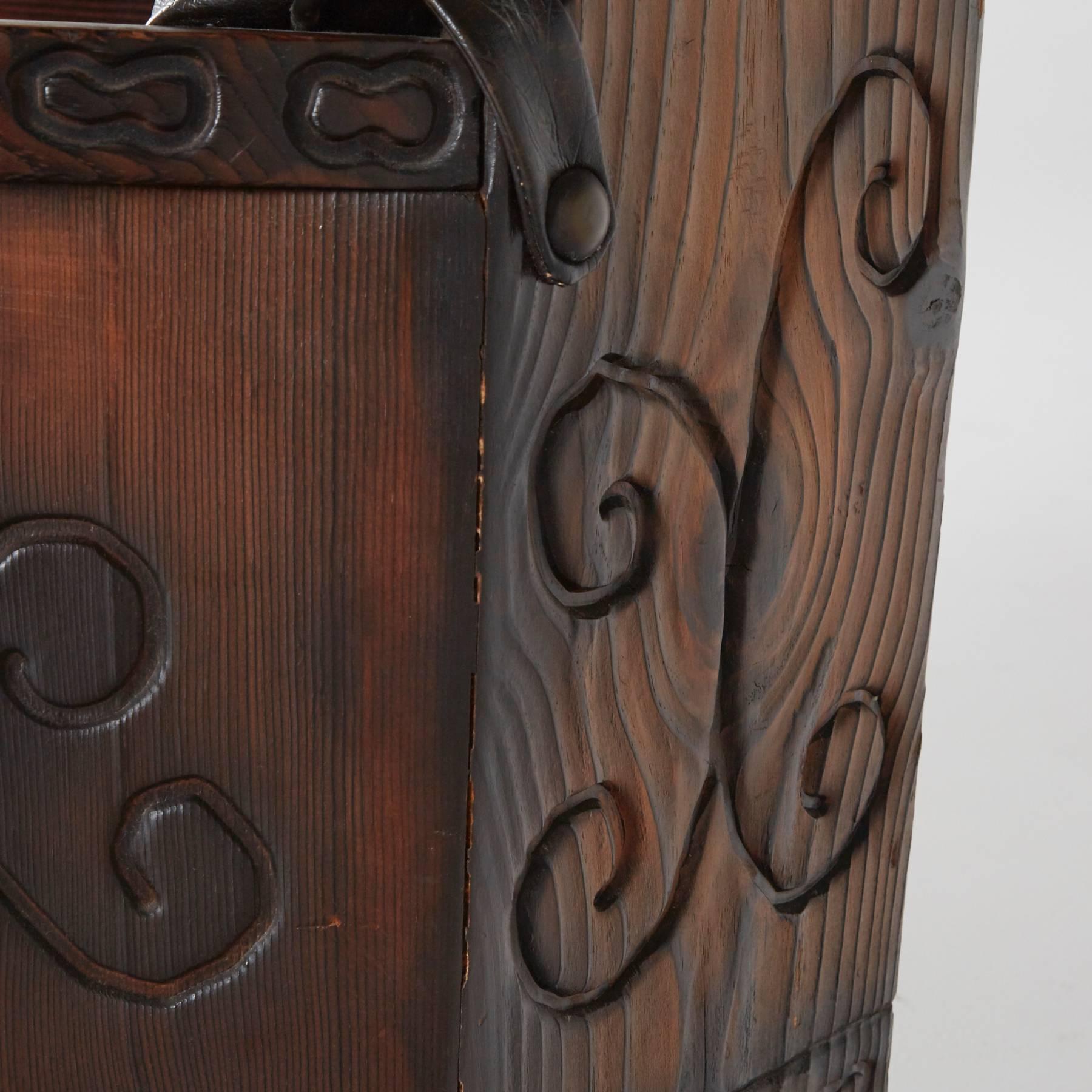 William Westenhaver for Witco Ornately Carved Tiki Club Chair, circa 1950 In Excellent Condition In Los Angeles, CA