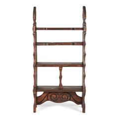 William Westenhaver for Witco Exotic Carved Tiki Etagere, circa 1950