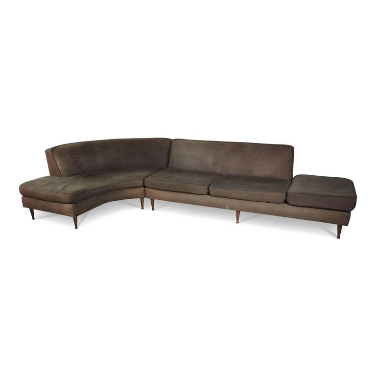 Curved Sectional Sofa Attributed To Harvey Probber Circa 1960 For Mid Century Modern Curved Sectional Sofa Attributed To Harvey Probber Circa 1960 For