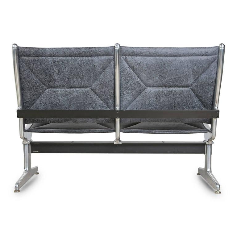 Mid-20th Century Tandem Sling by Eames for Herman Miller, Restored in Edelman Leather, circa 1962