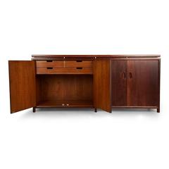 Michael Taylor for Baker Walnut Credenza or Buffet, Signed