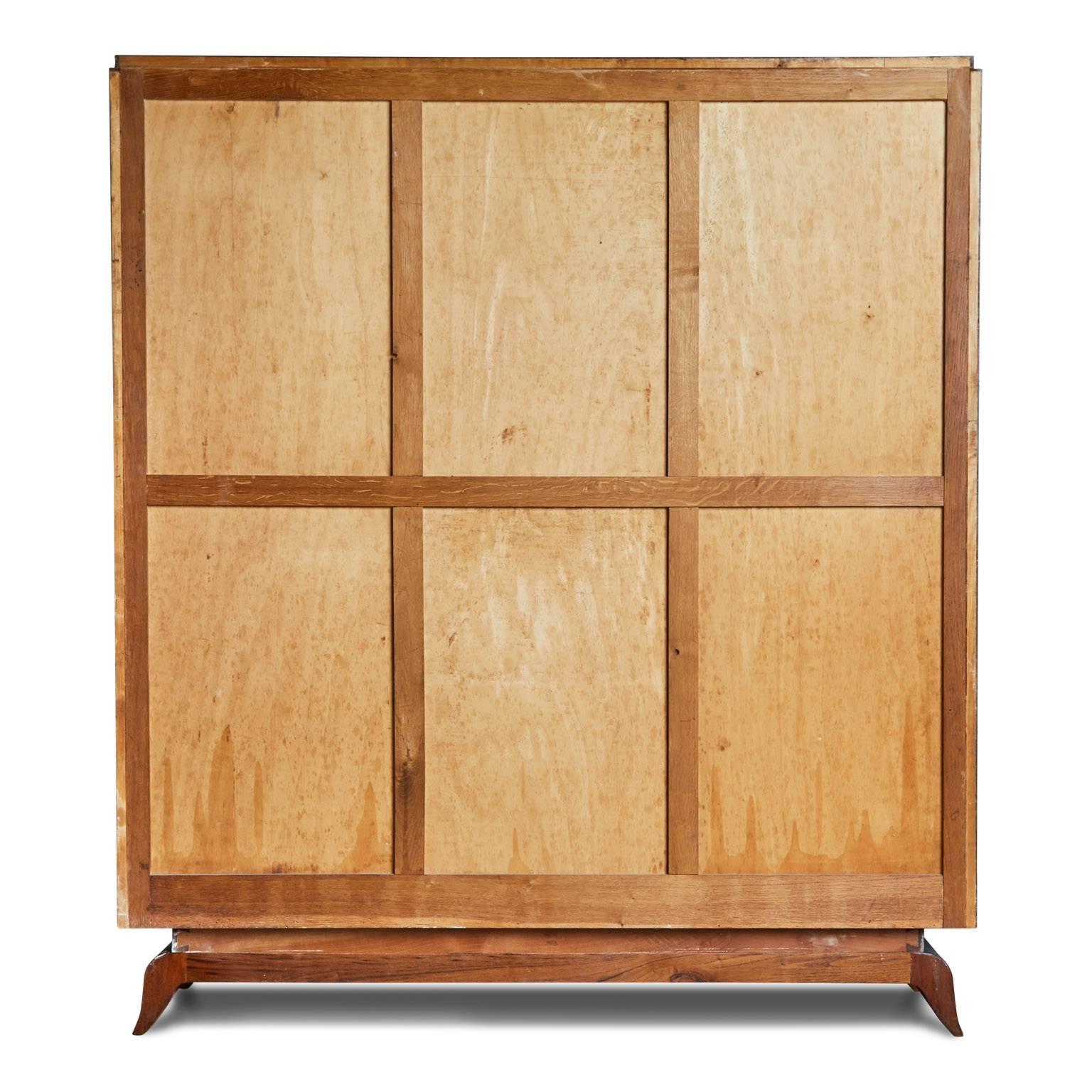 French Art Deco Lacquered Mahogany Armoire, circa 1920 2