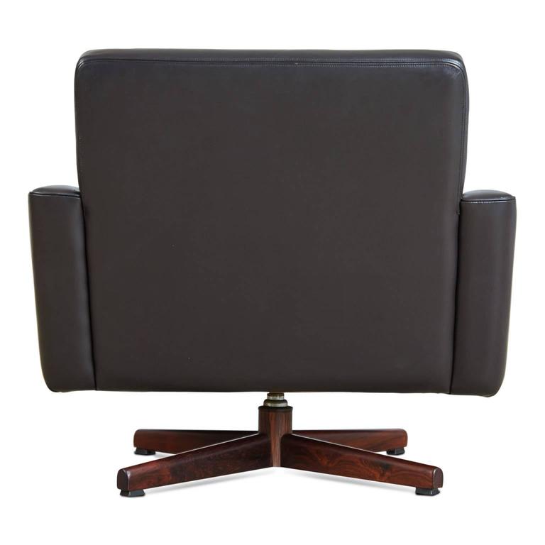 Vatne Møbler Norway Swivel Lounge Chair and Ottoman, circa 1960 at 1stDibs