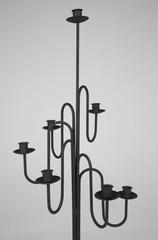 Erik Hoglund Style Wrought Iron Standing Candelabra
