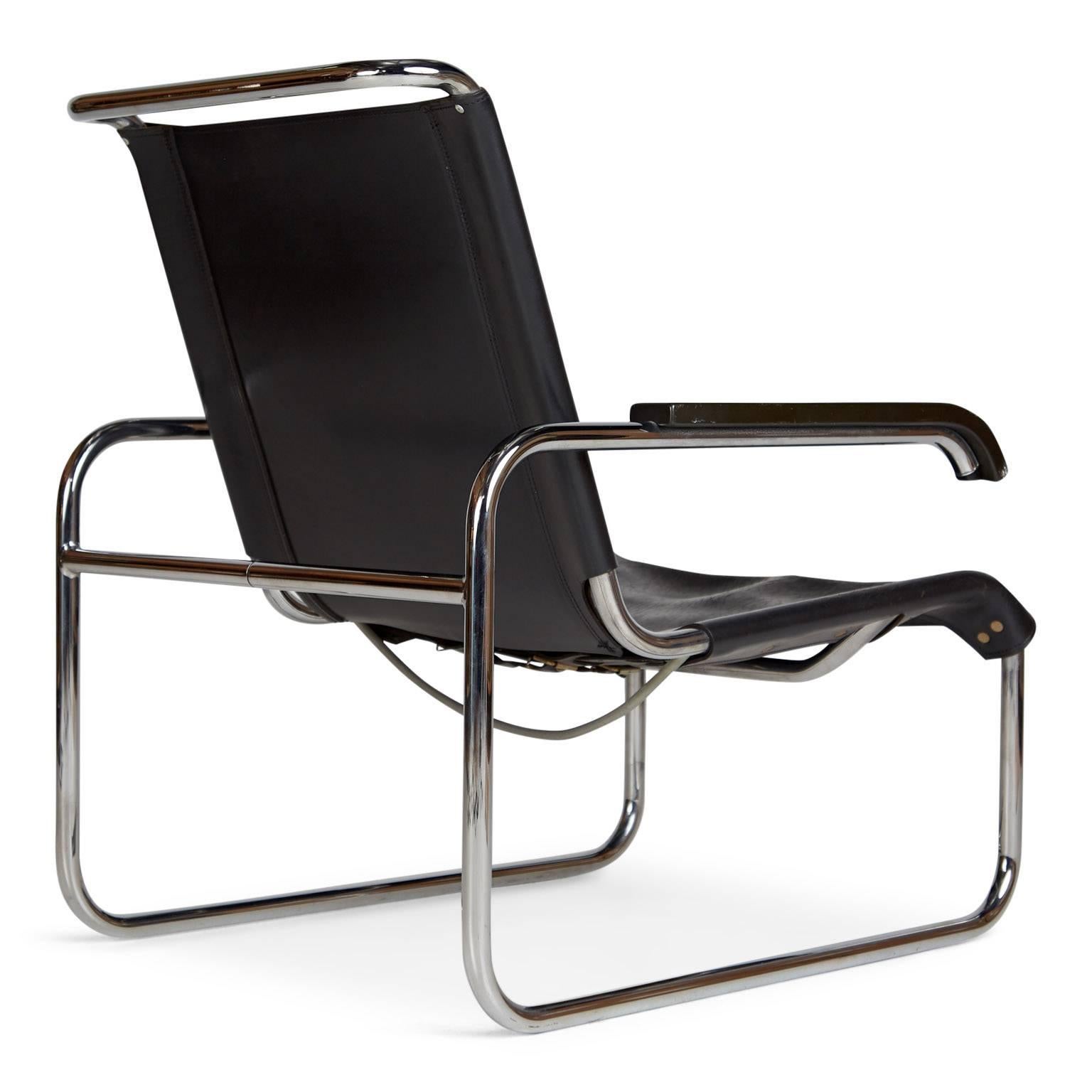 Italian Pair of Thonet B35 Lounge Chairs by Marcel Breuer, circa 1960