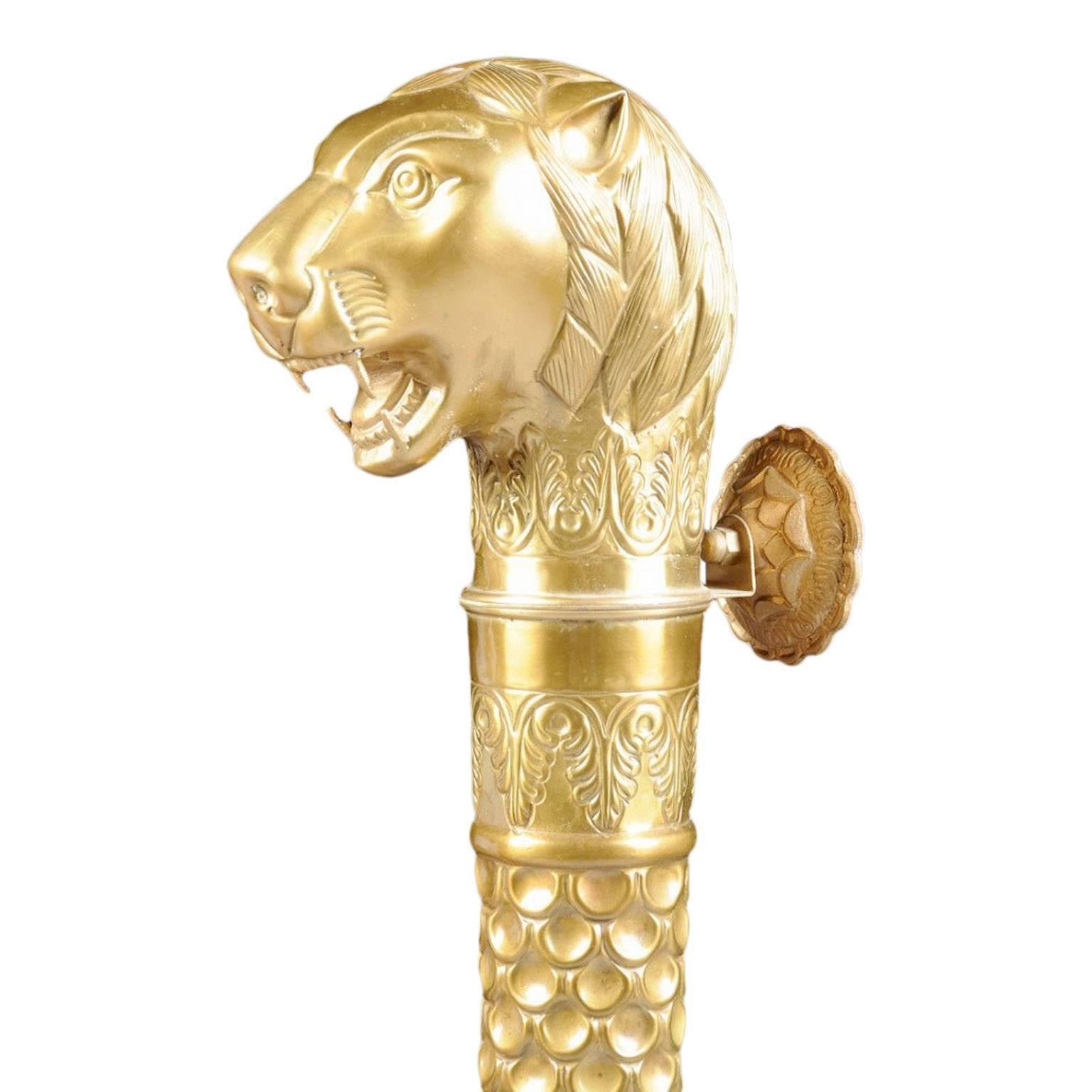 lion face door handle