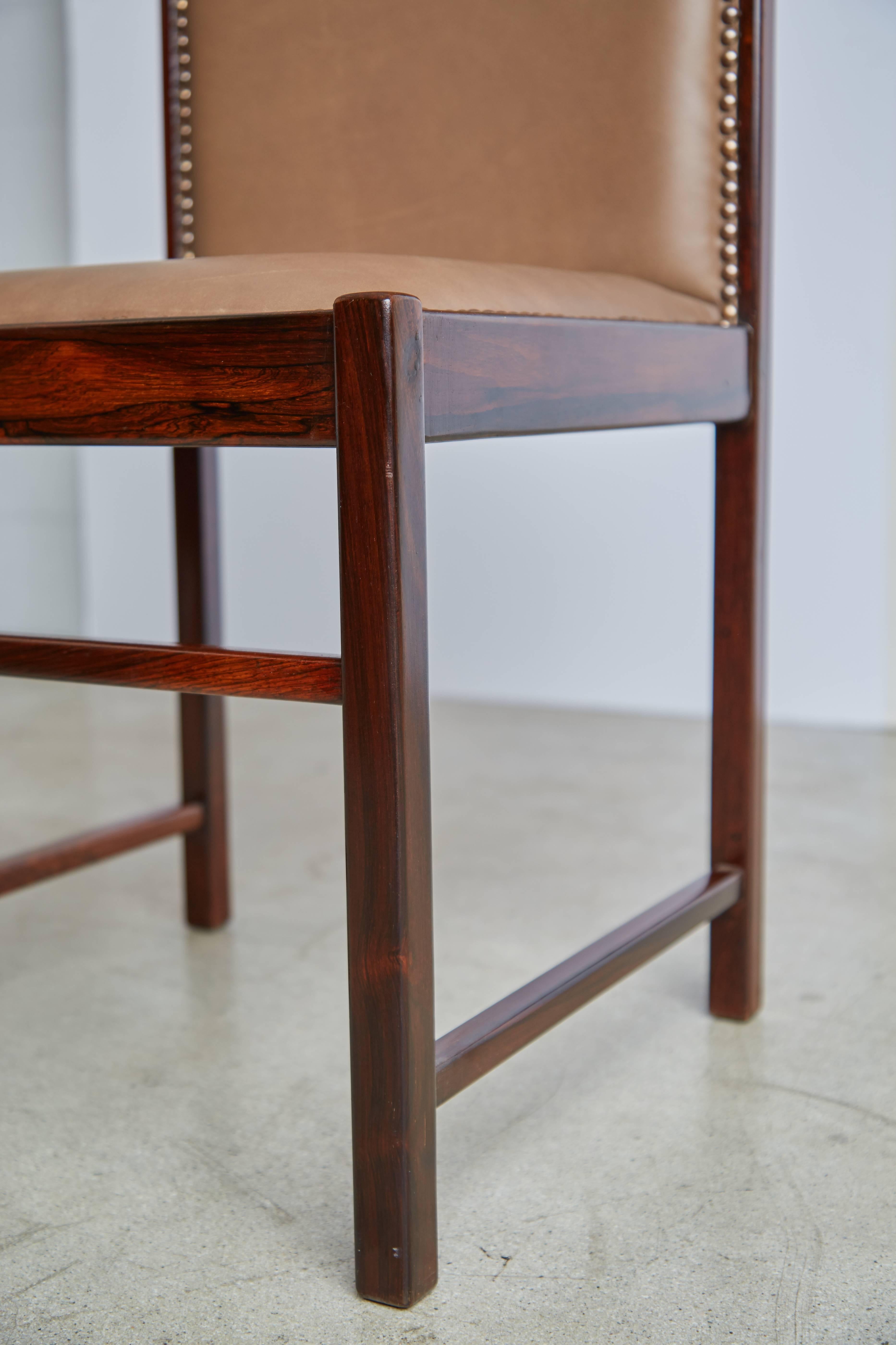 Mid-20th Century Celina Moveis Brazilian Rosewood Dining or Side Chair, circa 1960