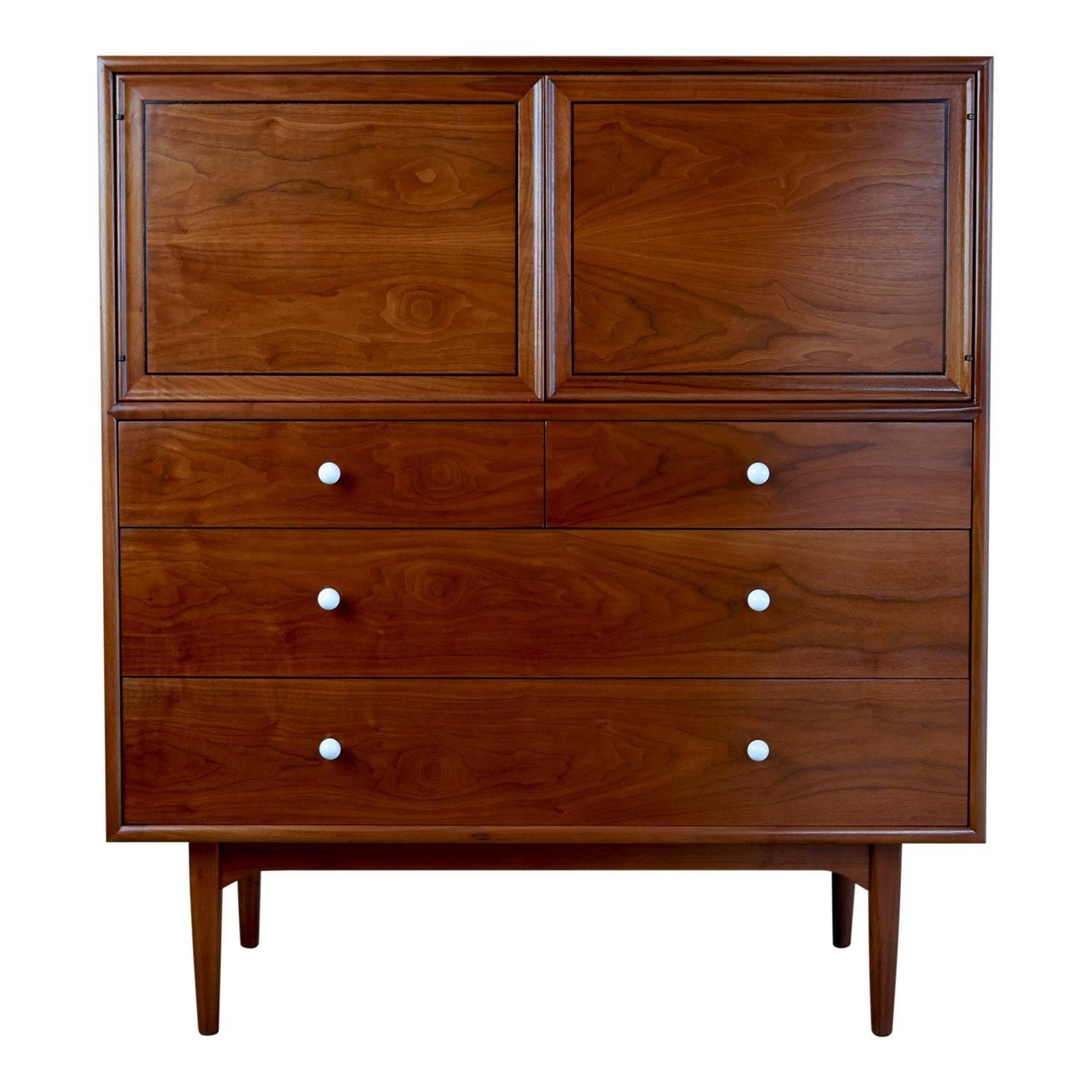Kipp Stewart Declaration Highboy Set for Drexel, Newly Restored, circa 1950