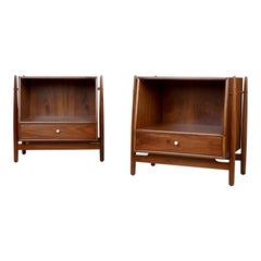 Kipp Stewart Declaration Nightstands for Drexel, Pair, Newly Restored