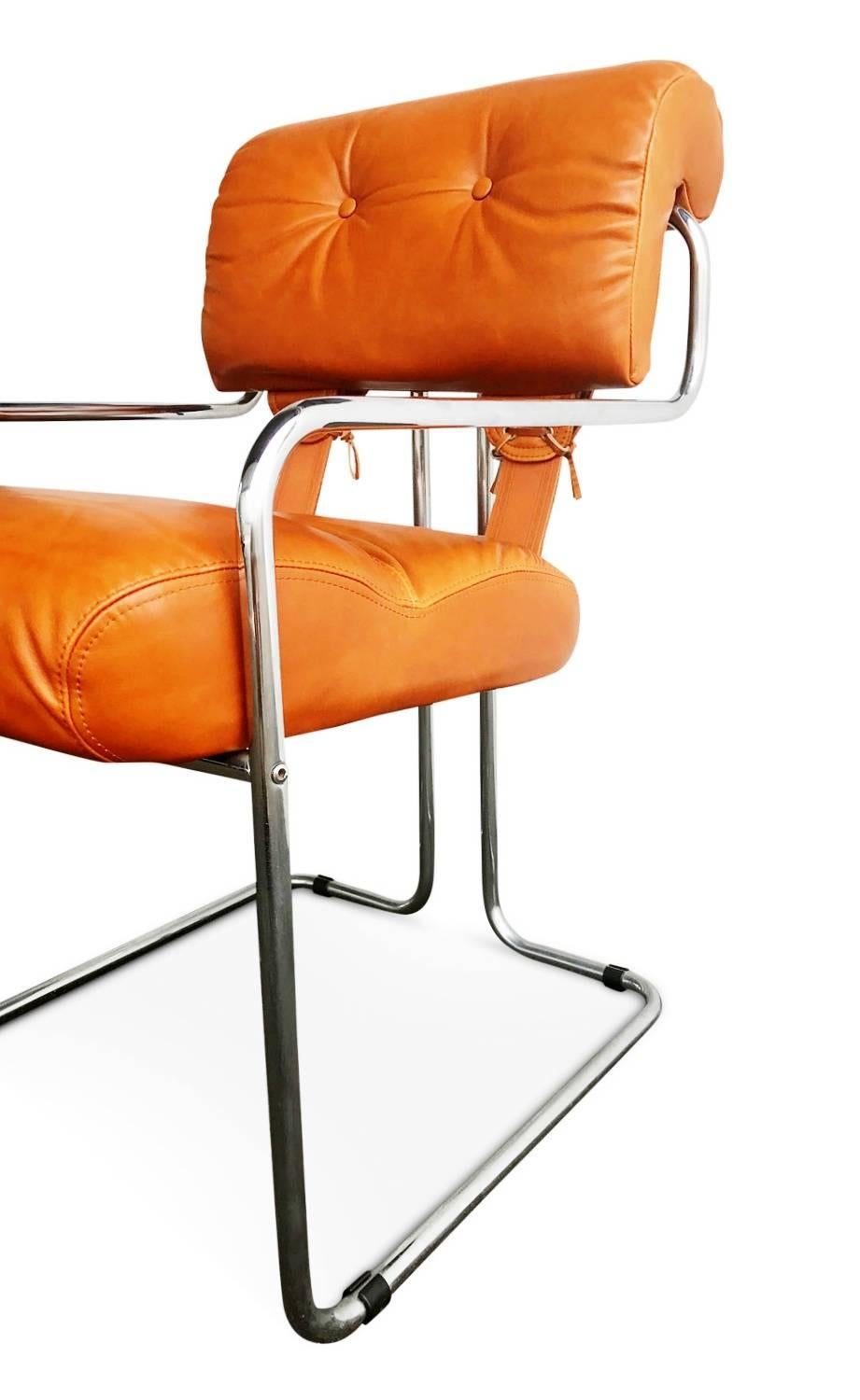 Late 20th Century Leather Tucroma Chair by Guido Faleschini for i4 Mariani