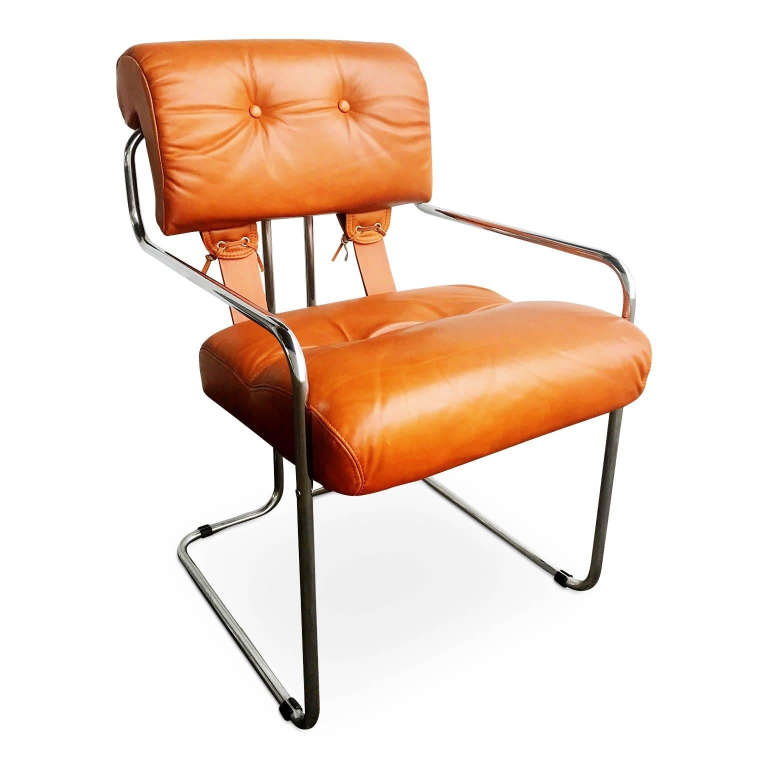 Modern Leather Tucroma Chair by Guido Faleschini for i4 Mariani