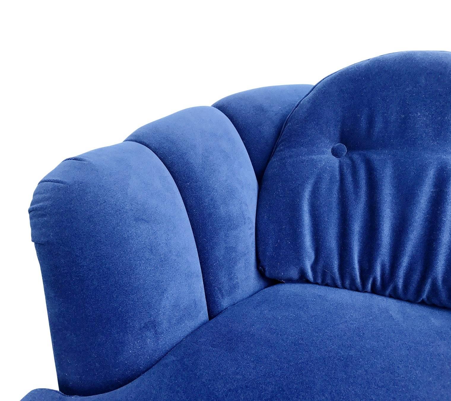 Restored Velvet Swivel Lounge Chair by Milo Baughman for Thayer Coggin 1