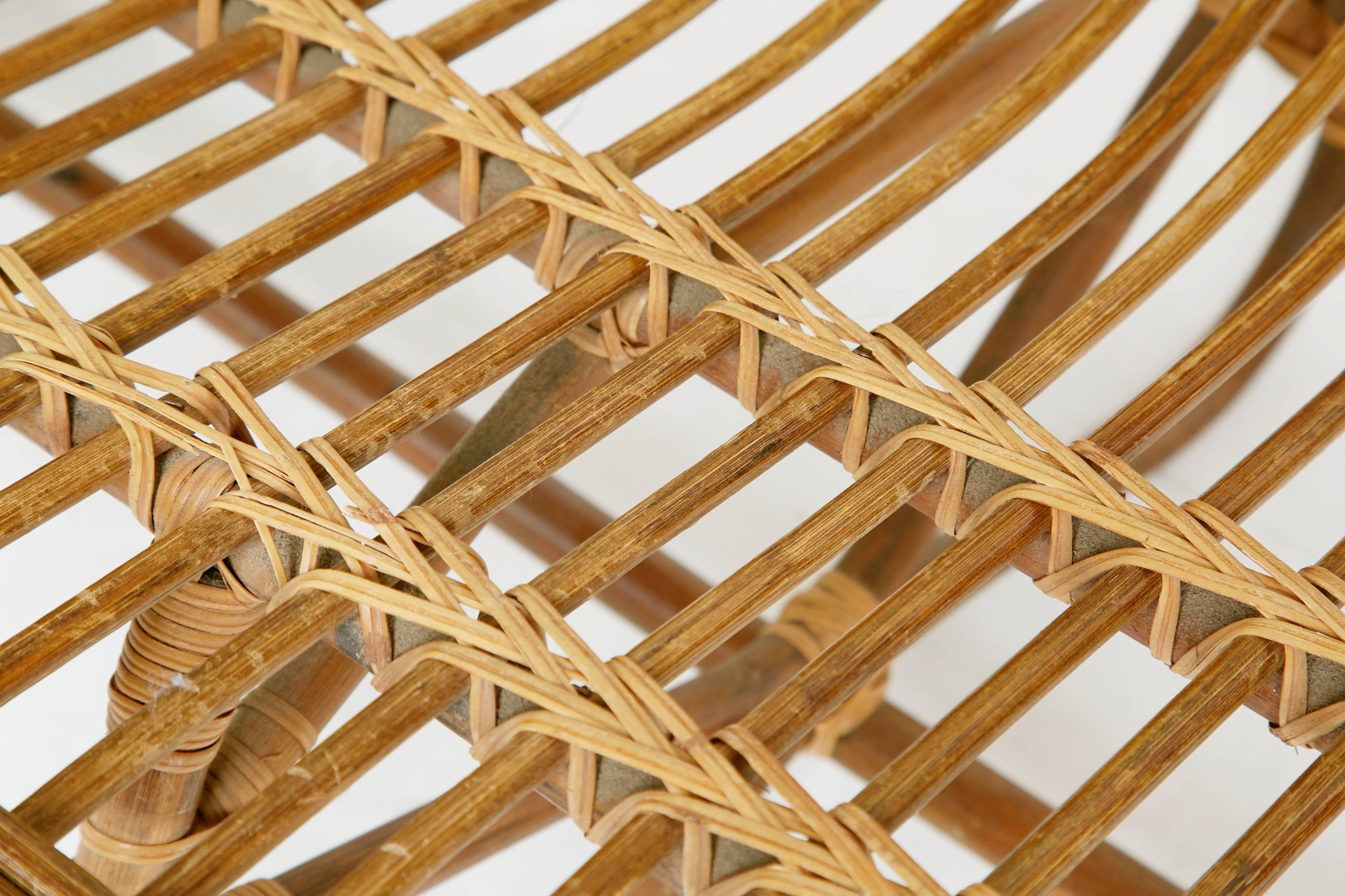 Sculptural Bent Bamboo Settee in the Style of Franco Albini, circa 1960 1