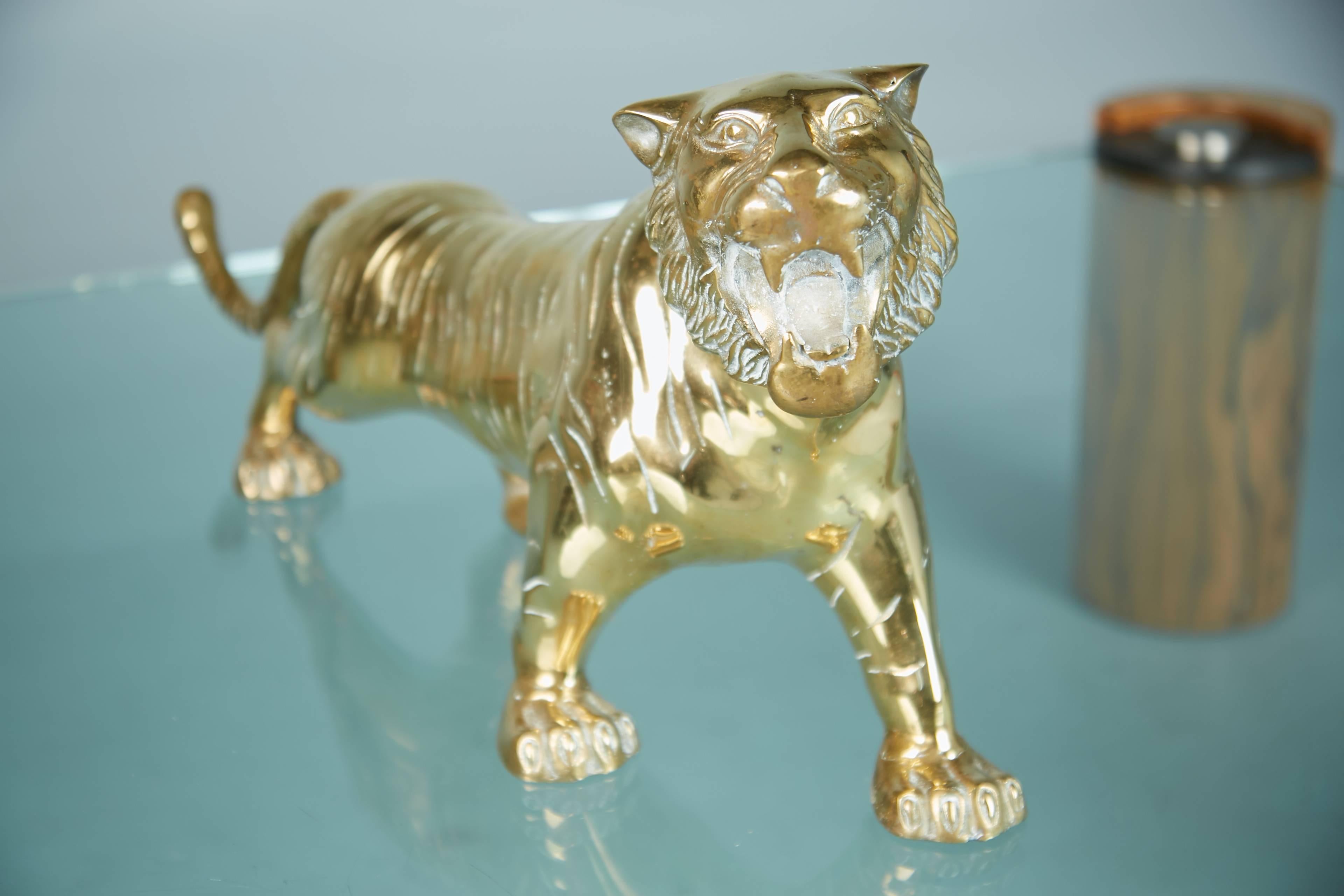 brass tiger statue