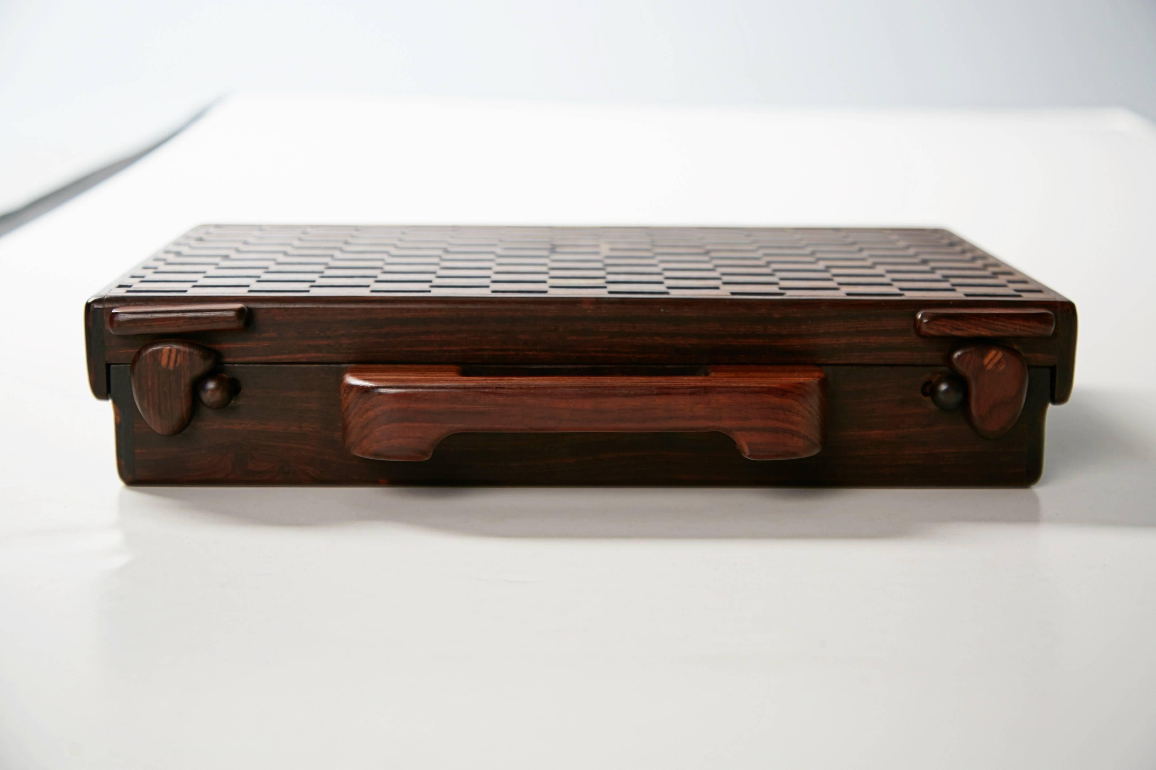wood briefcase