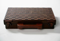 Don Shoemaker Exotic Wood Inlaid Decorative Briefcase for Señal, circa 1970