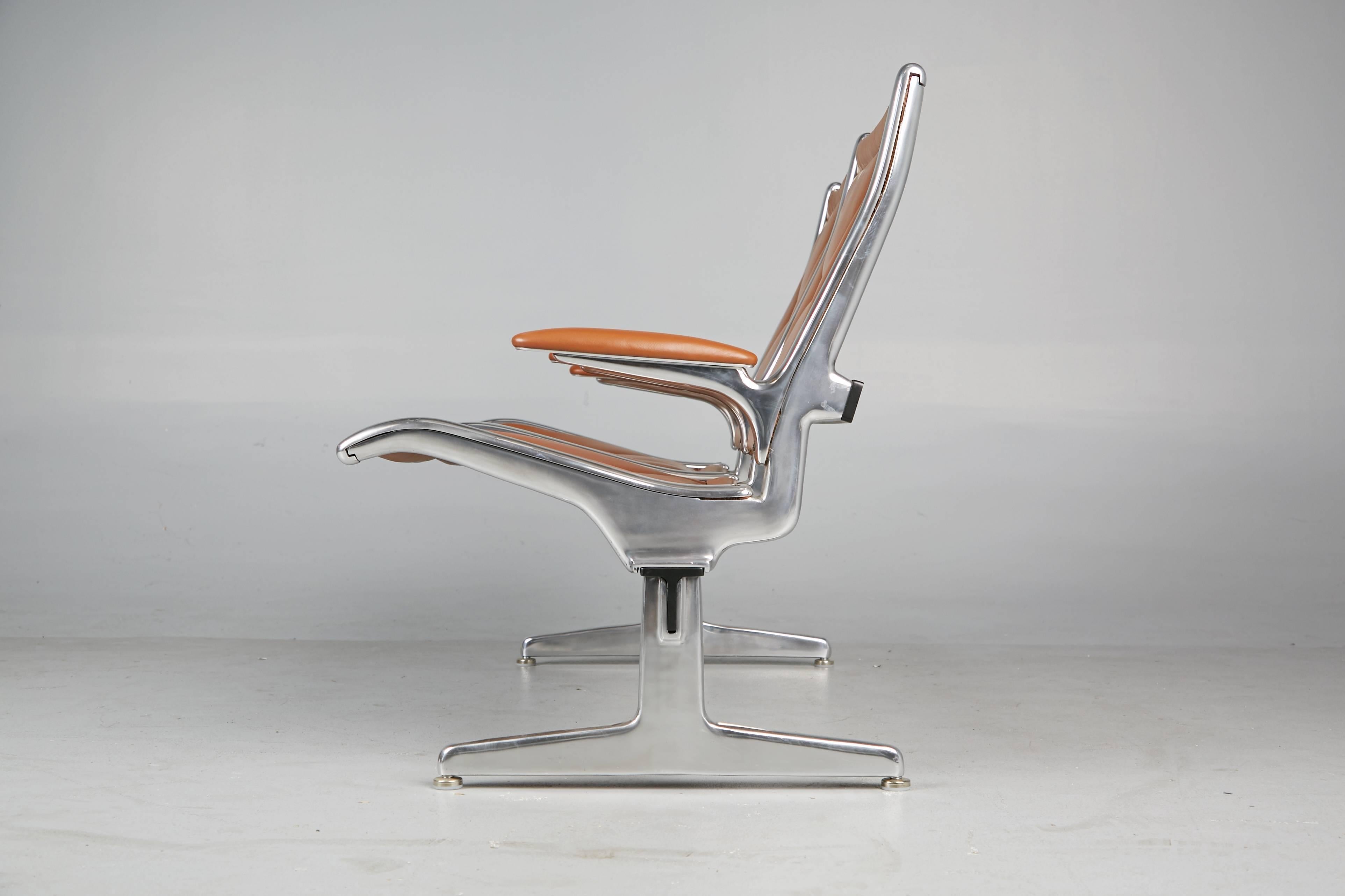 Edelman Leather Two-Seat Tandem Sling by Charles Eames for Herman Miller 2