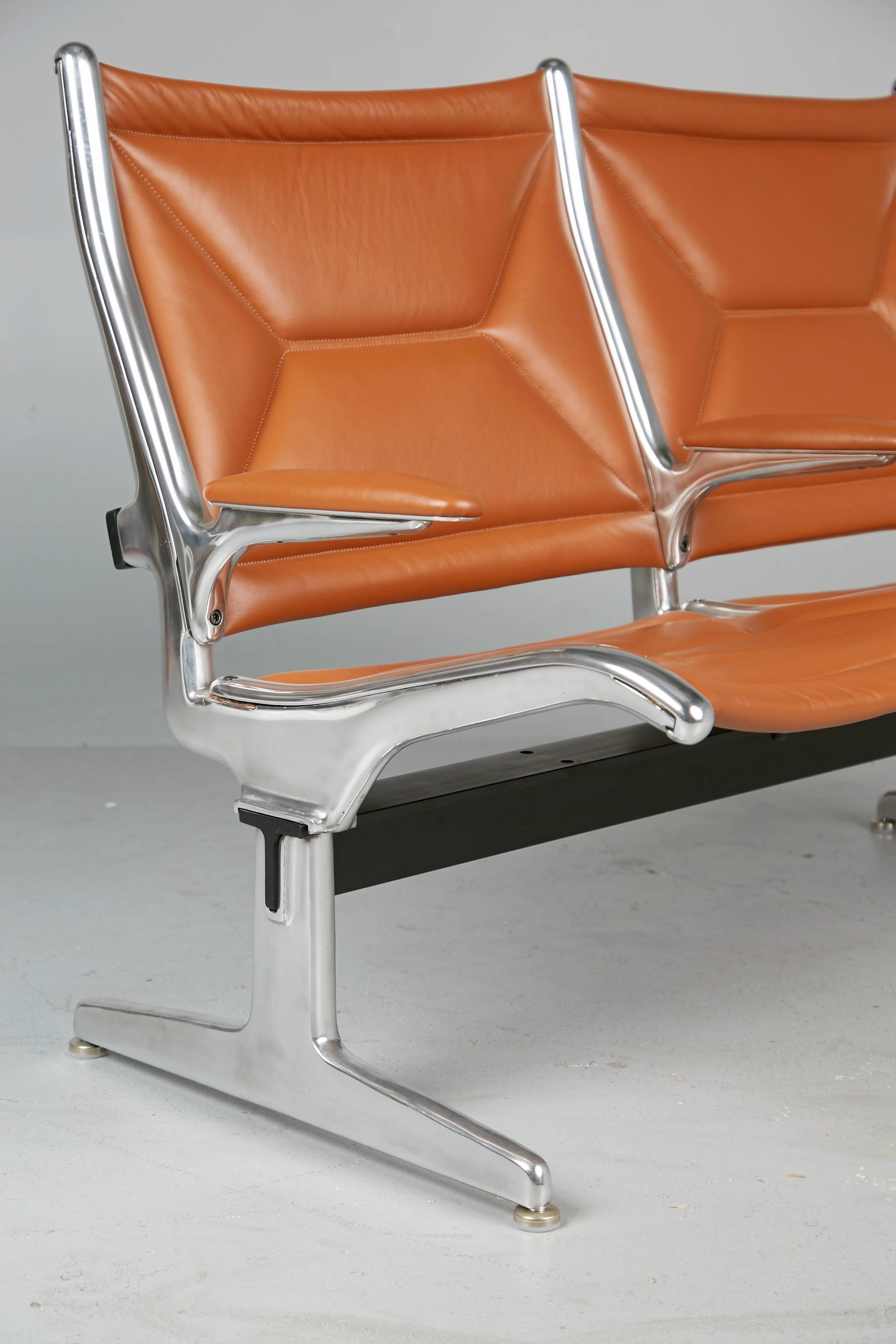 Mid-20th Century Edelman Leather Two-Seat Tandem Sling by Charles Eames for Herman Miller