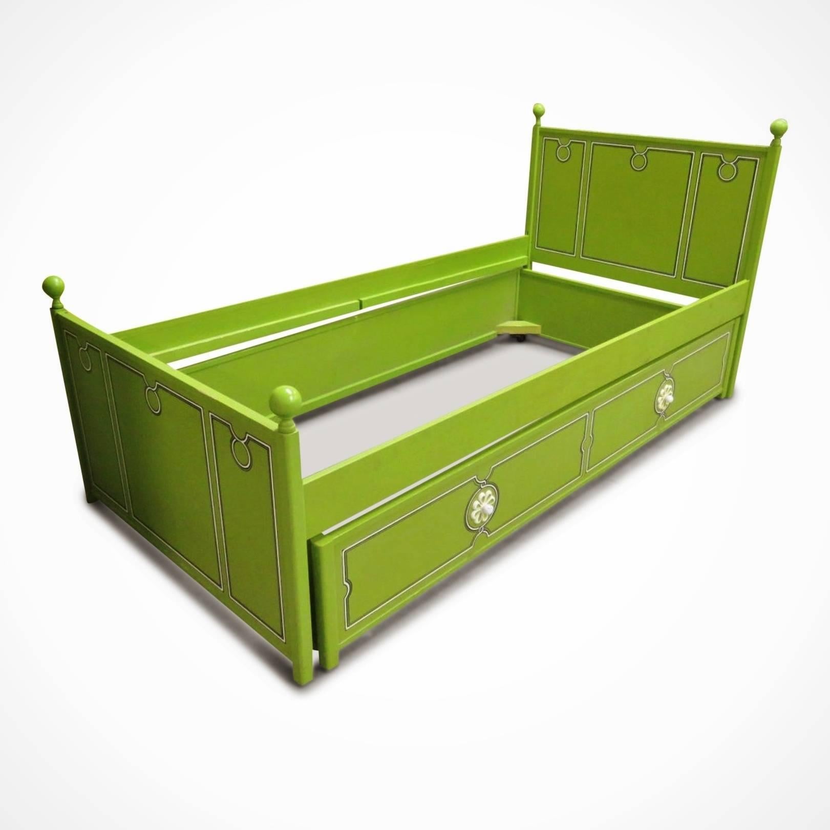 Mid-Century Modern Kids Six-Piece Bedroom Set by Drexel Plus One with Original Booklet, Dated 1970