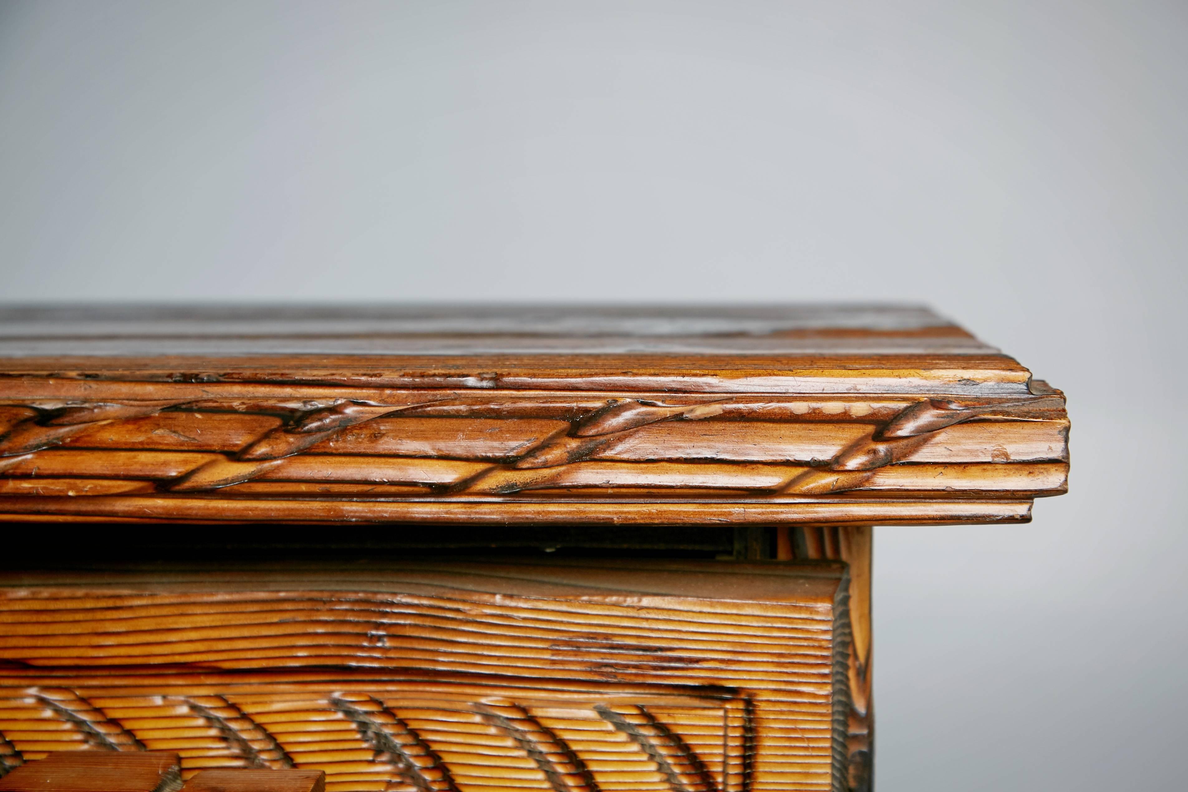 Walnut William Westenhaver for Witco Exotic Carved Wood Sideboard, circa 1957
