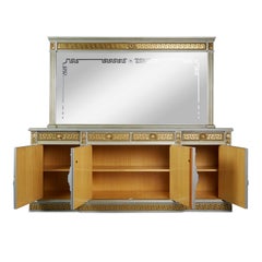 Greek Revival Modernist Server with Mirror, circa 1970 *MOVING SALE*