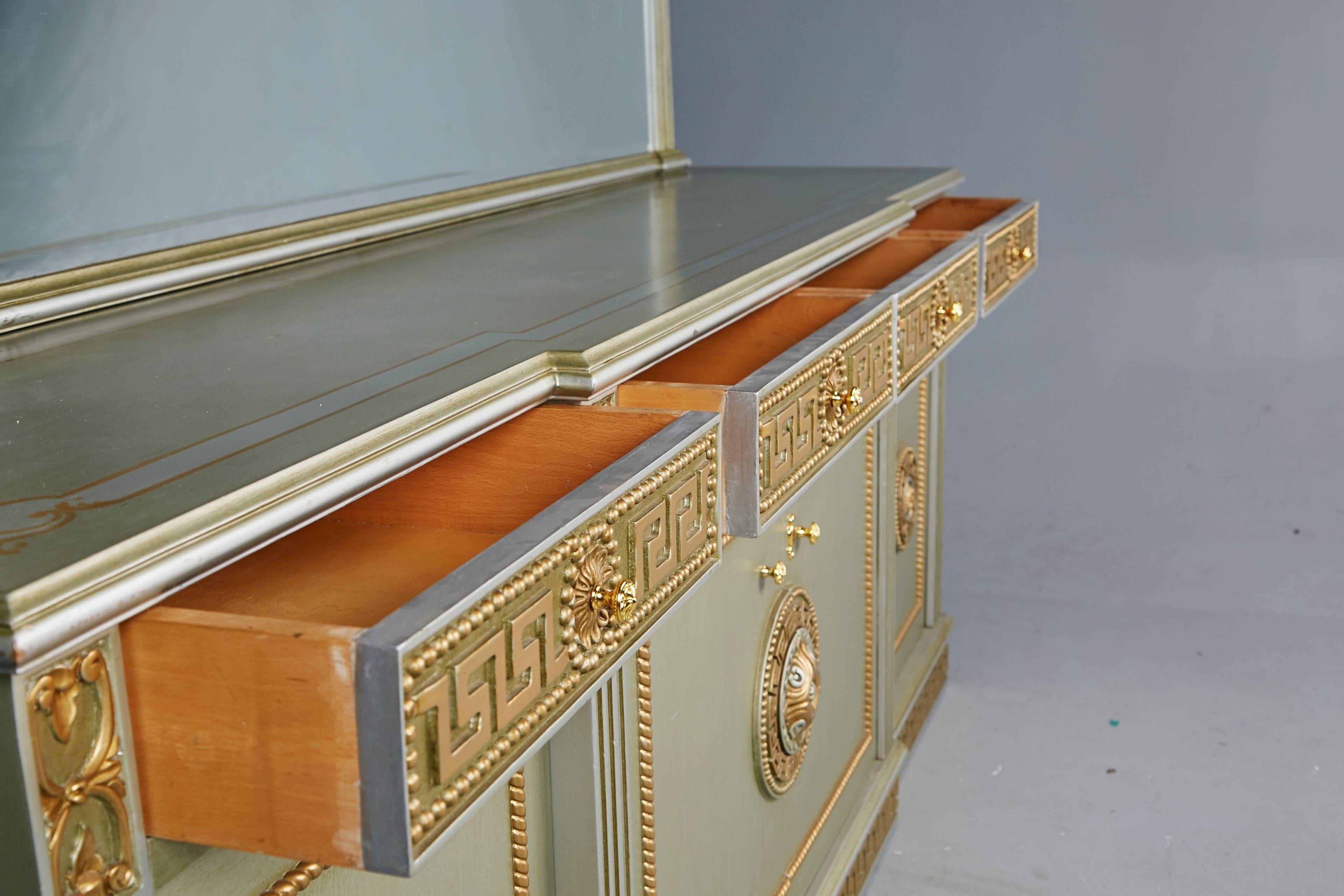 Greek Revival Modernist Server with Mirror, circa 1970 *MOVING SALE* In Excellent Condition In Los Angeles, CA