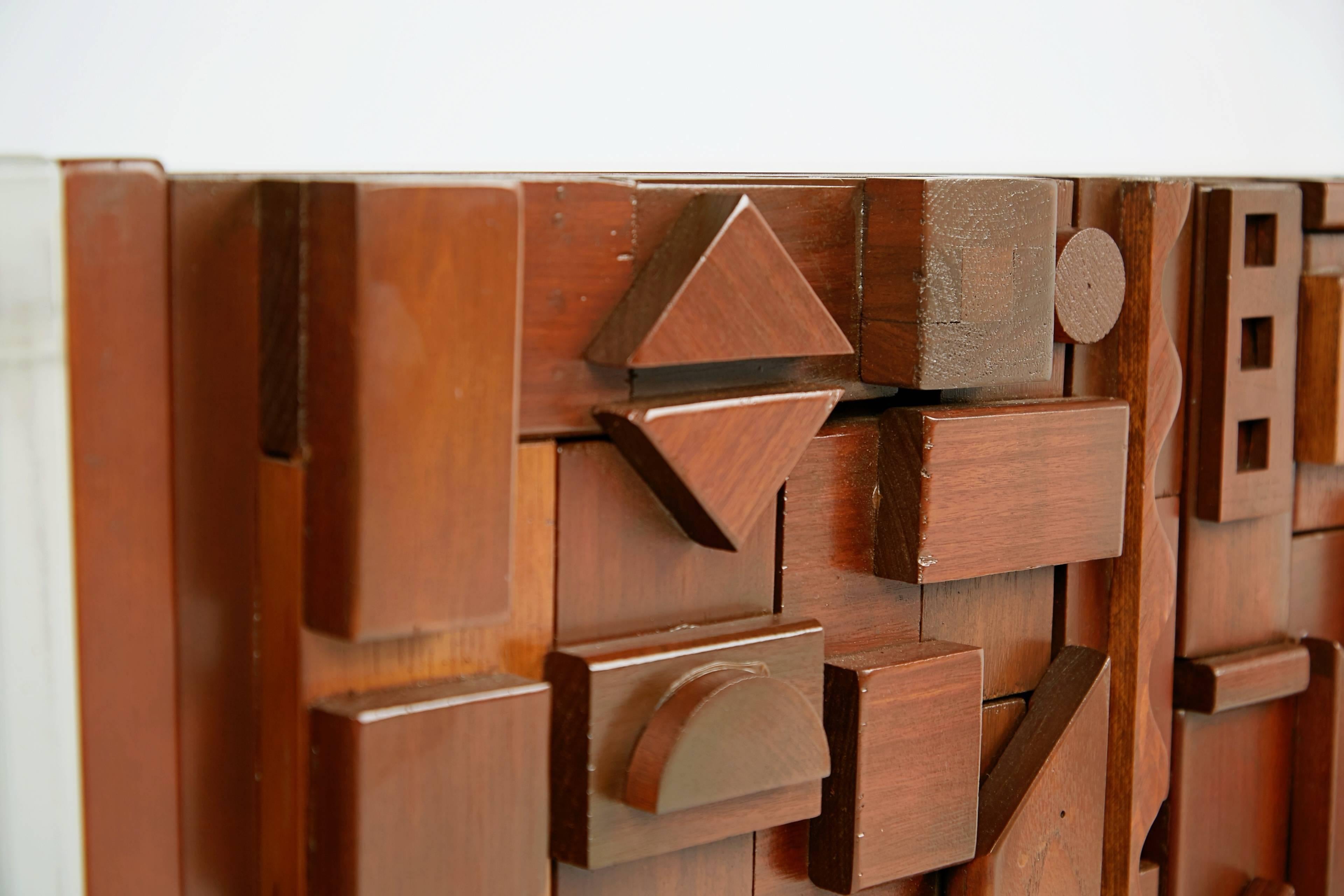 Contemporary Custom Handcrafted Brutalist Credenza by Lou Ramirez