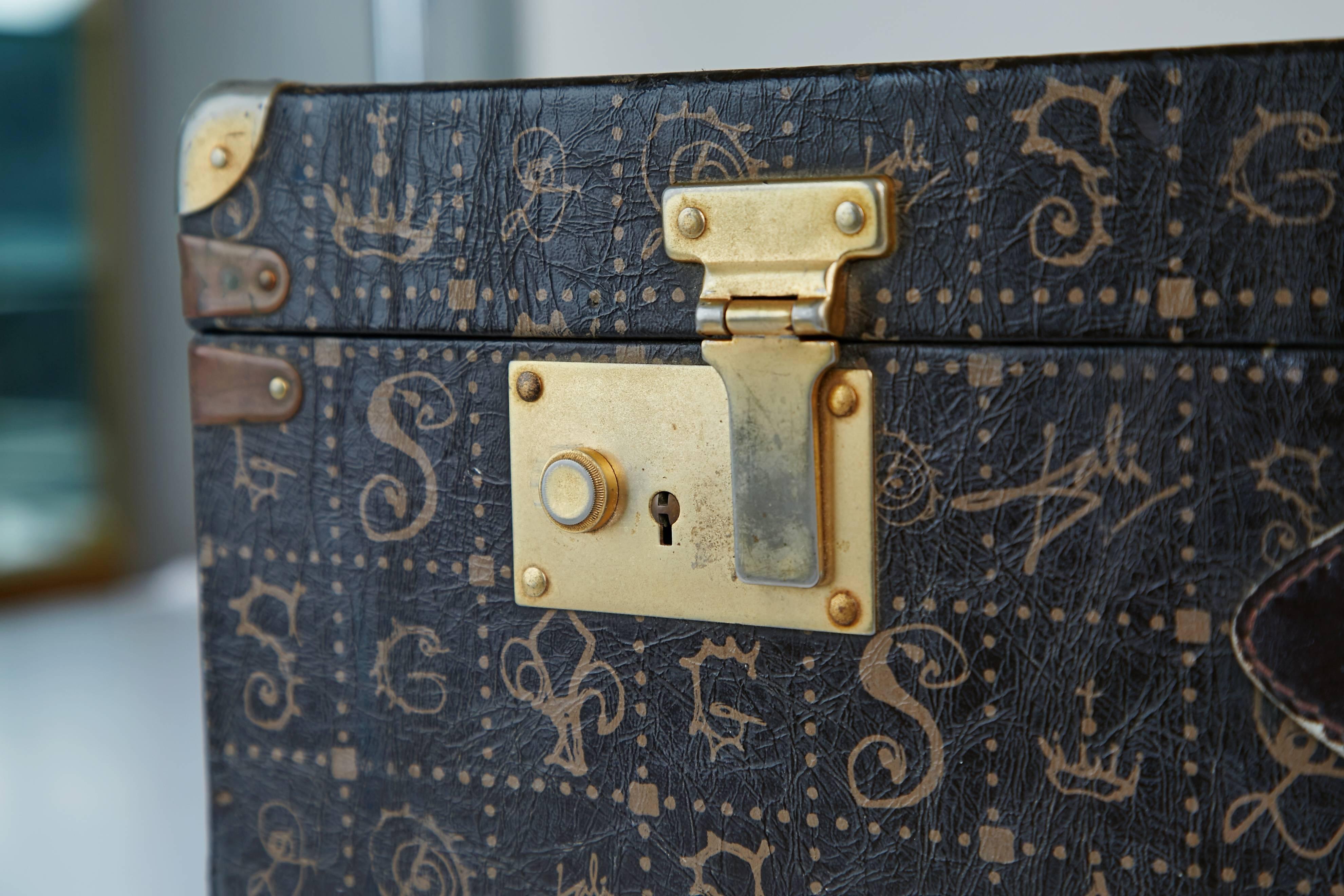 Salvador Dali Daligramme Suitcase for Lancel, circa 1970 In Fair Condition In Los Angeles, CA