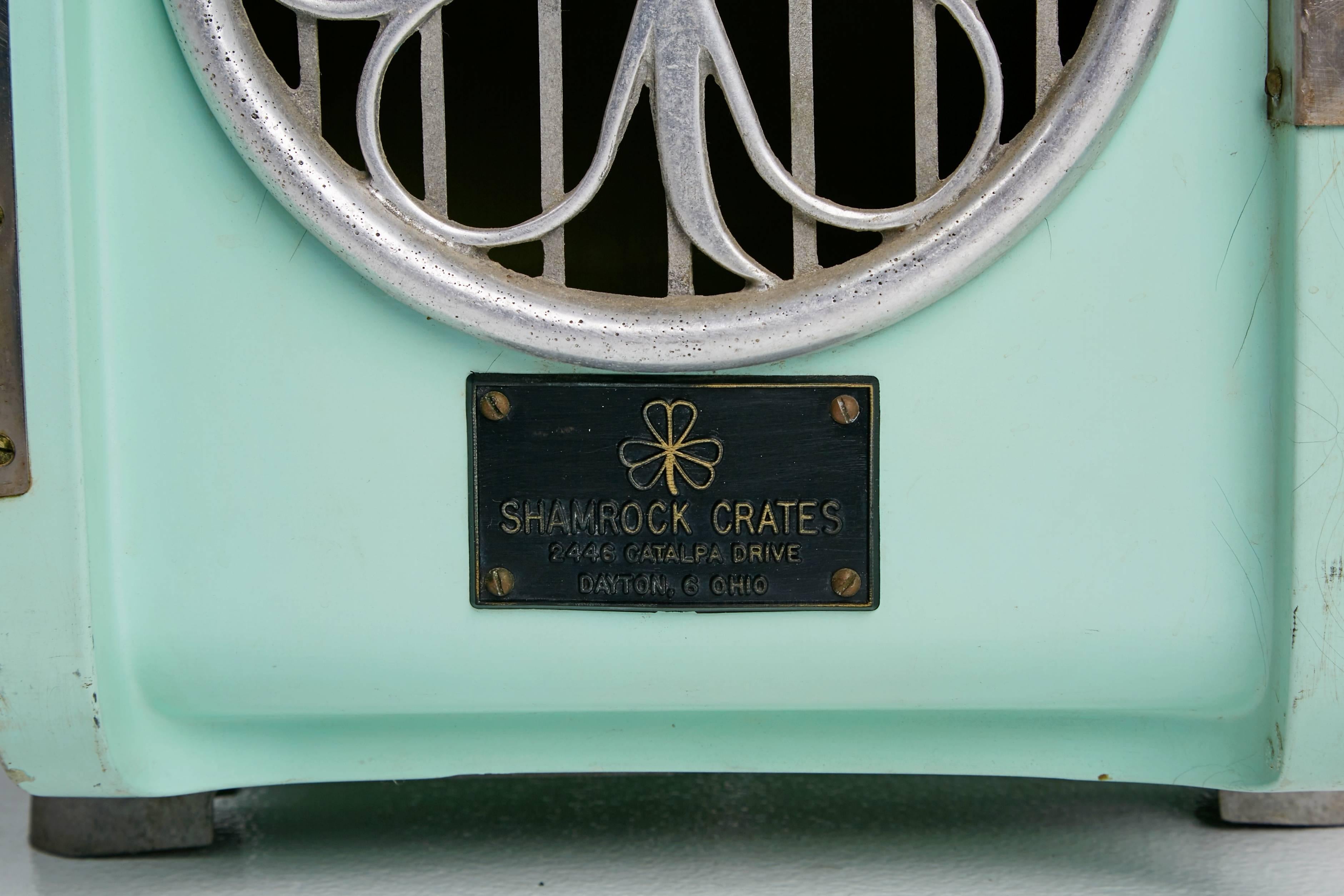 American  Shamrock Crates Pet Carrier in Mint Green, circa 1960