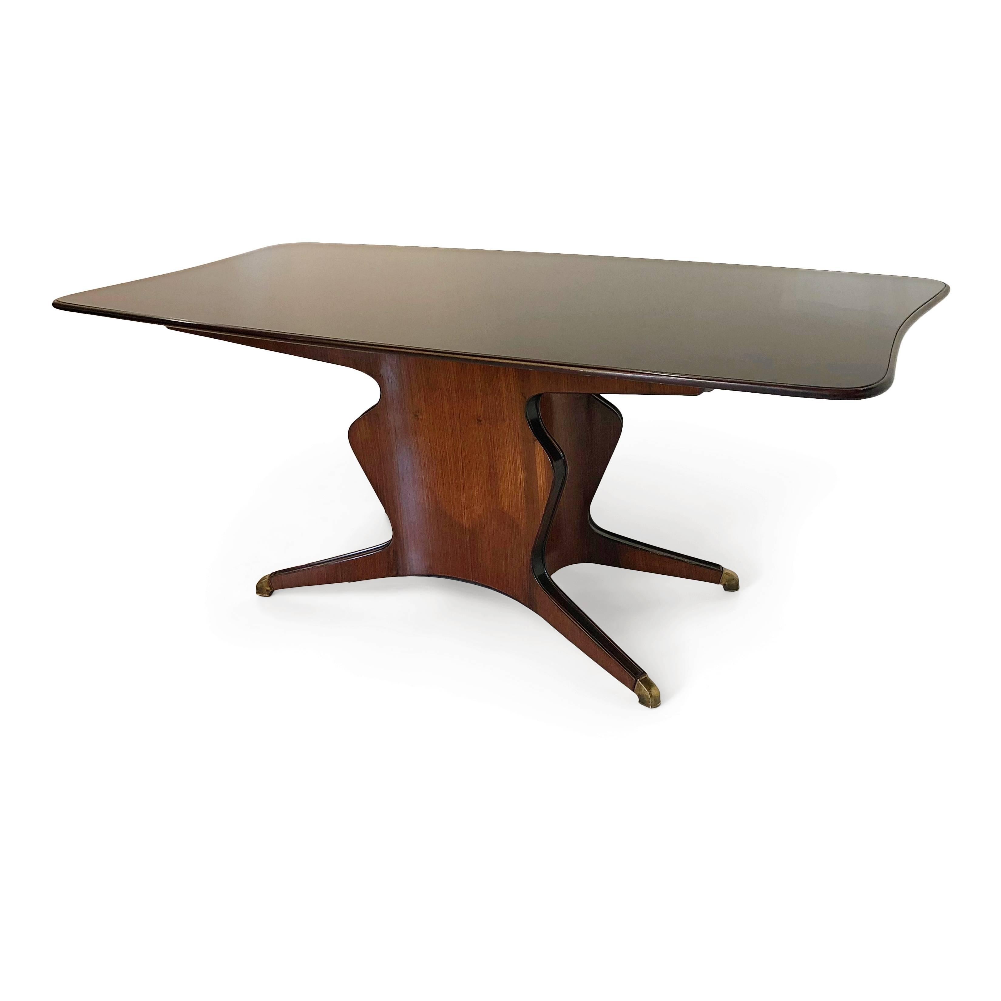 Fossati, Attilio & Arturo Rosewood Dining Table, Italy circa 1950 In Good Condition In Los Angeles, CA