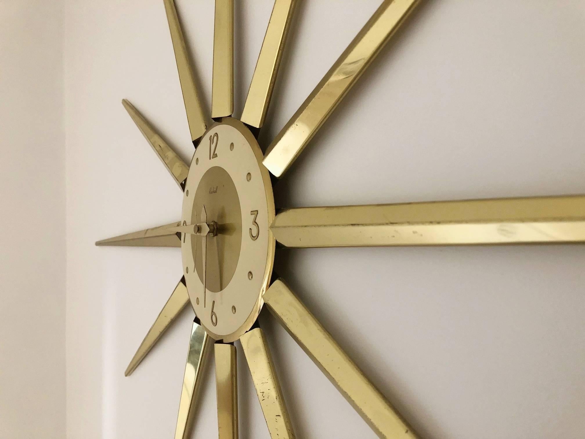 gold starburst clock